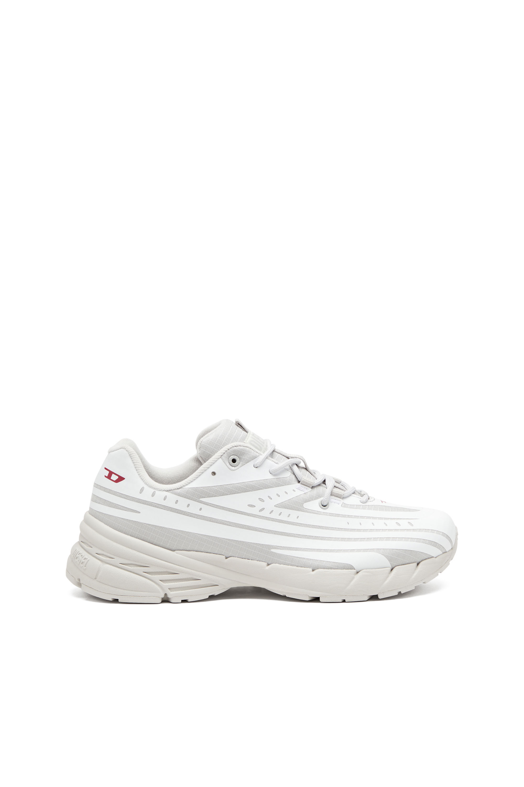 Diesel - D-AIRSPEED LOW W, Female's D-Airspeed Low-Striped sneakers in coated ripstop in White/Grey - 1