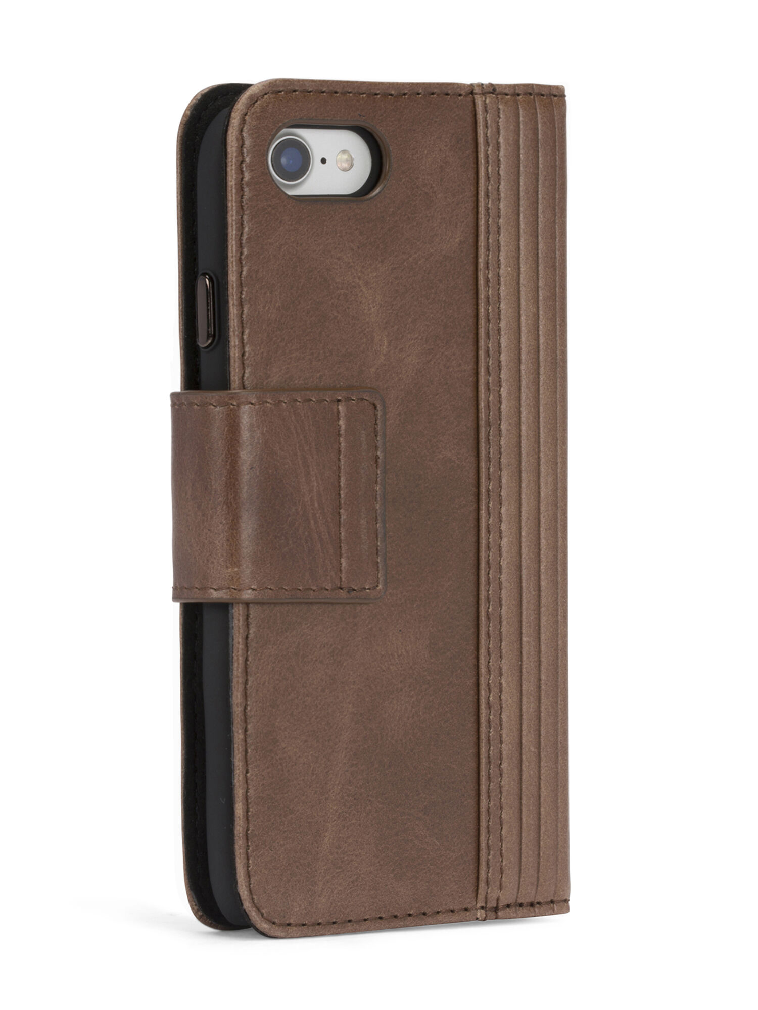 Diesel - BROWN LINED LEATHER IPHONE 8/7 FOLIO,  - Image 7