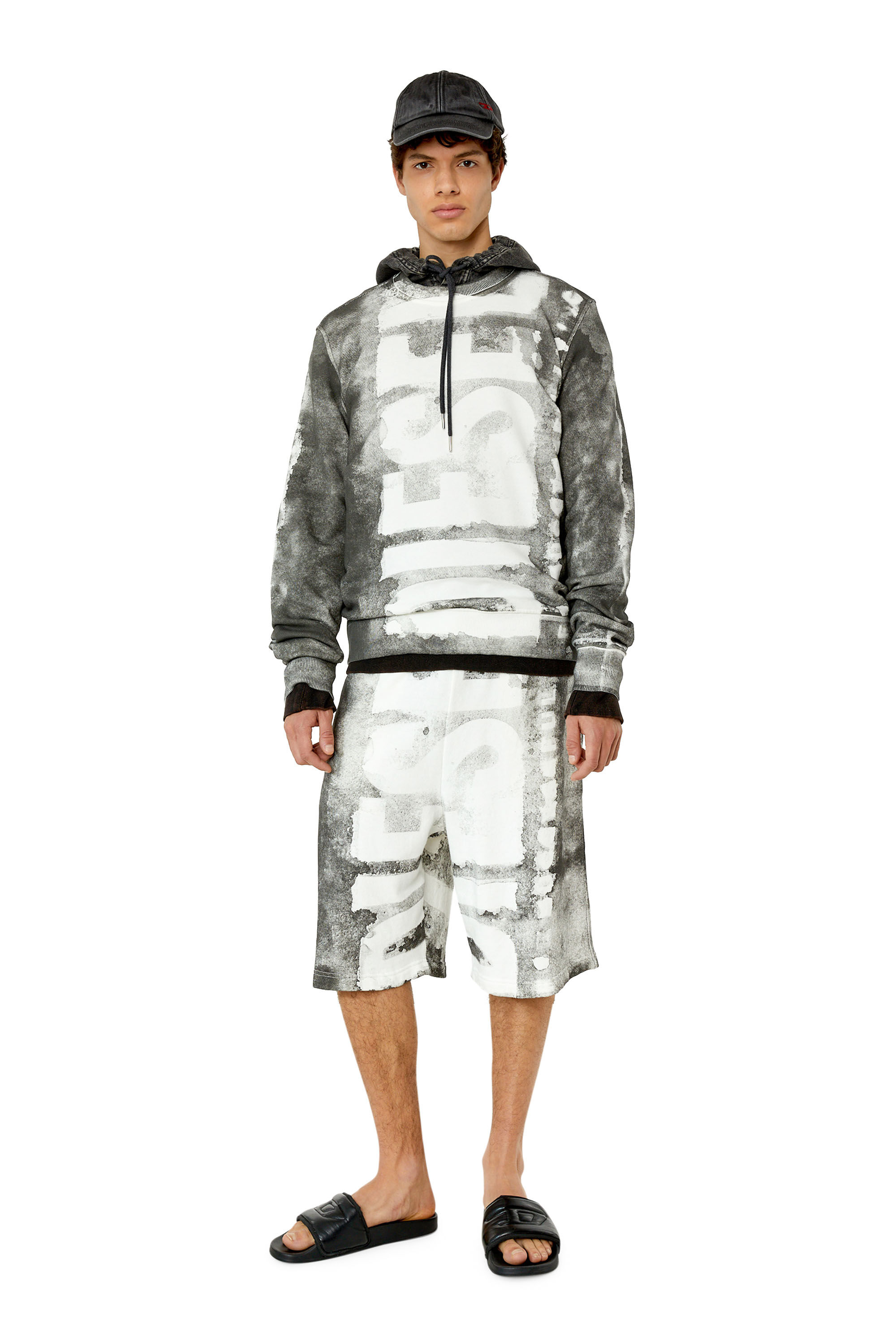 S-GINY Man: Logo sweatshirt with colour bleed effect | Diesel