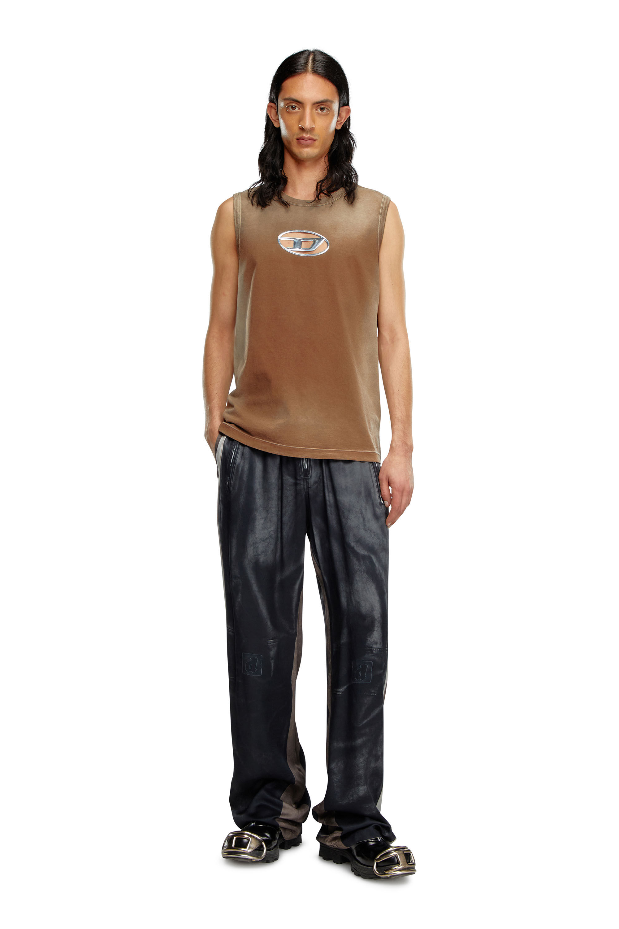 グランドセイコー セール | D Oval puffy with top tank Faded Men's Brown Diesel | トップス