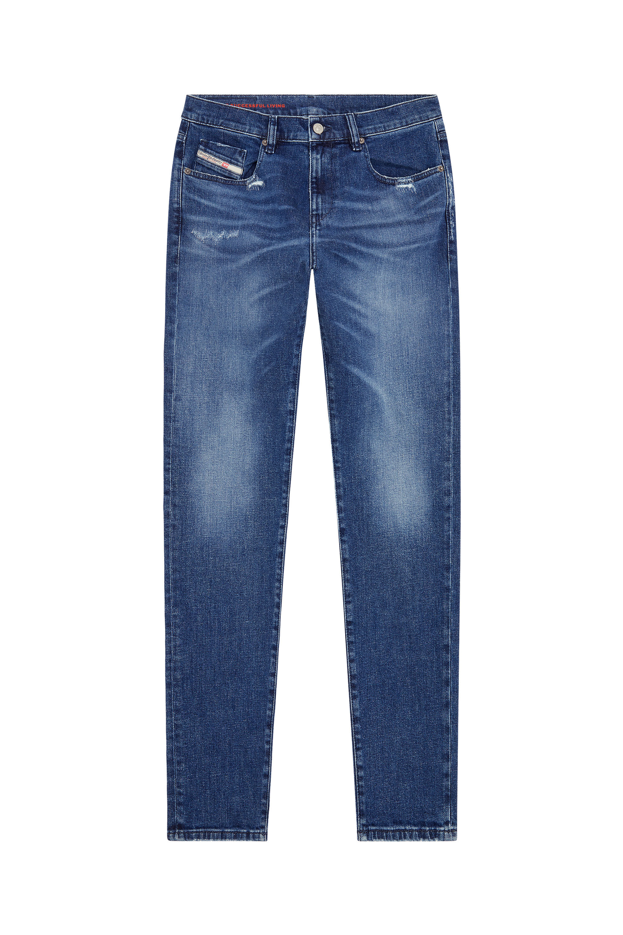 Diesel - 2019 D-Strukt 09F55 Slim Jeans, Medium Blue - Image 2