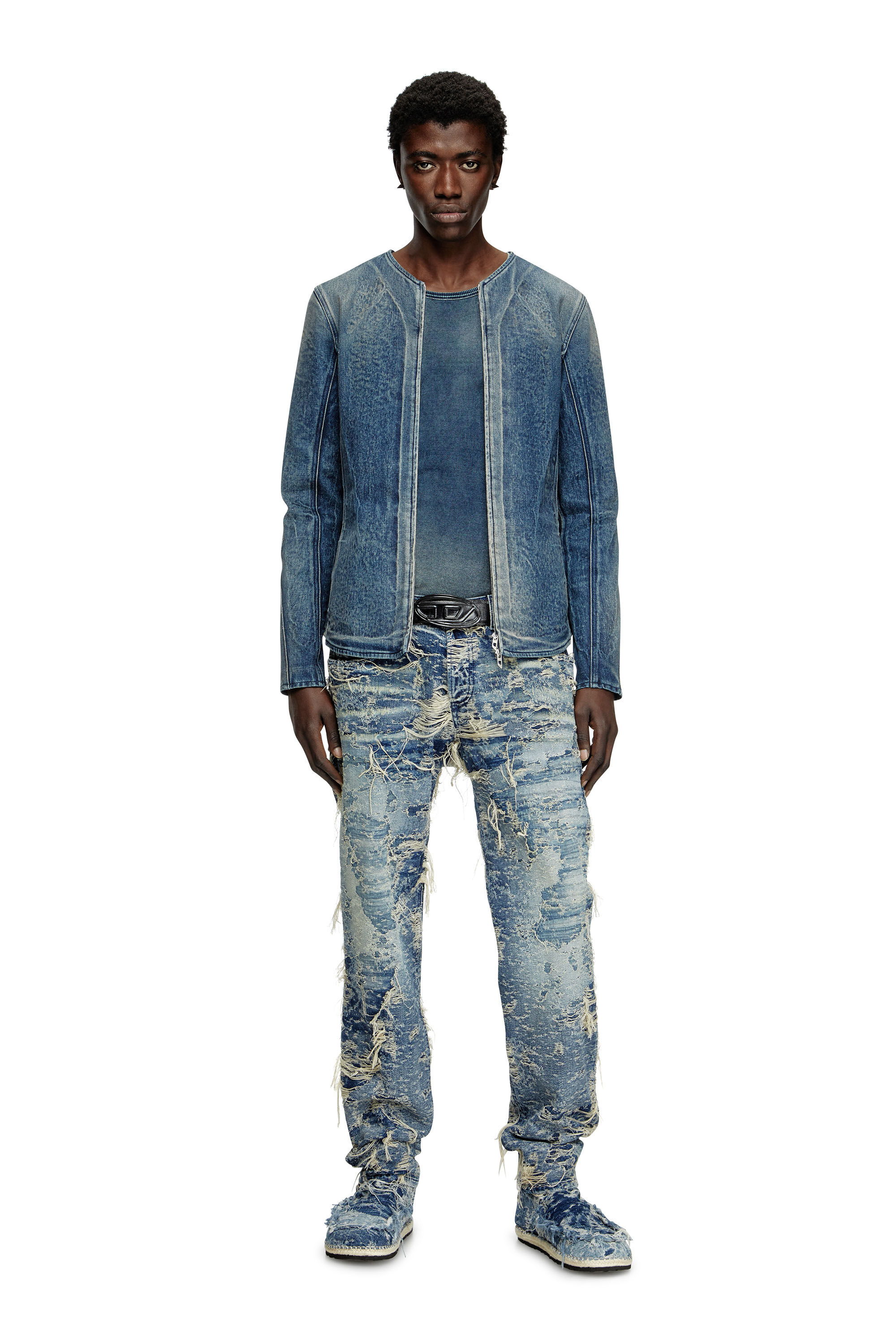 Diesel - Regular Jeans 2023 D-Finitive 09M04 Homme, Bleu moyen - Image 1