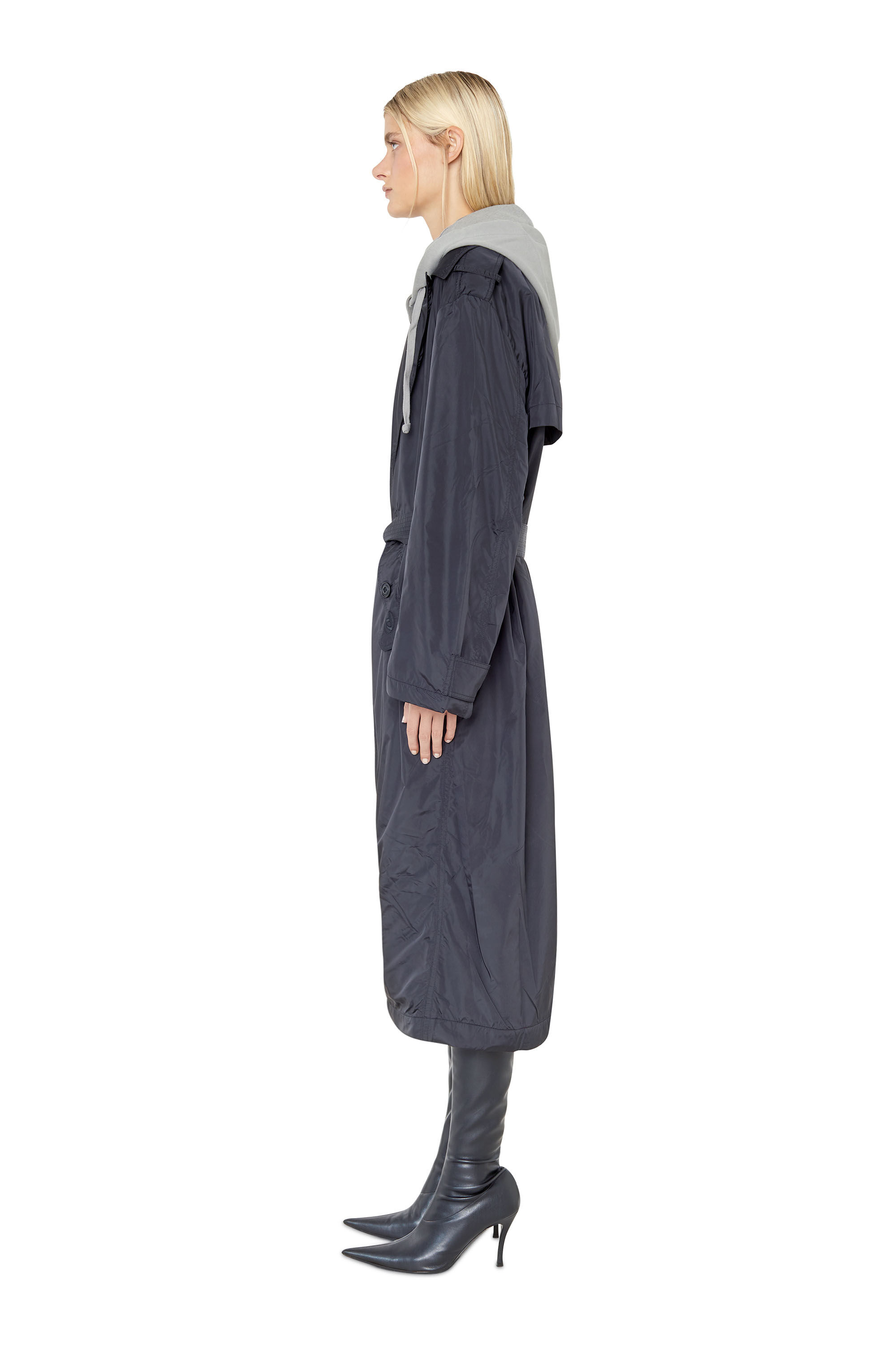 G MIRZA Woman Oversized trench coat with contrast hood Diesel