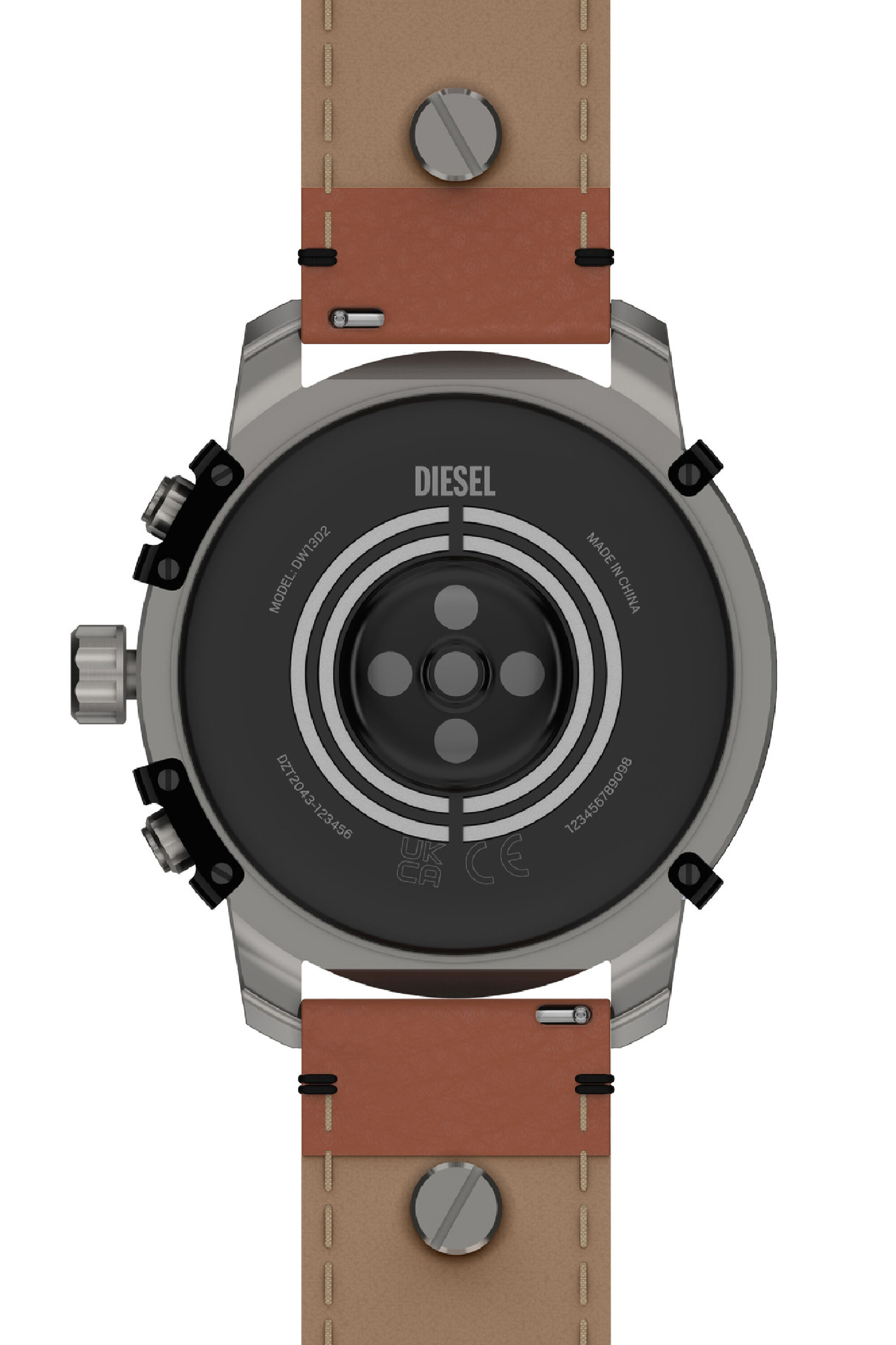 Diesel - DZT2043V, Smartwatch Griffed en cuir Homme in Marron - 4