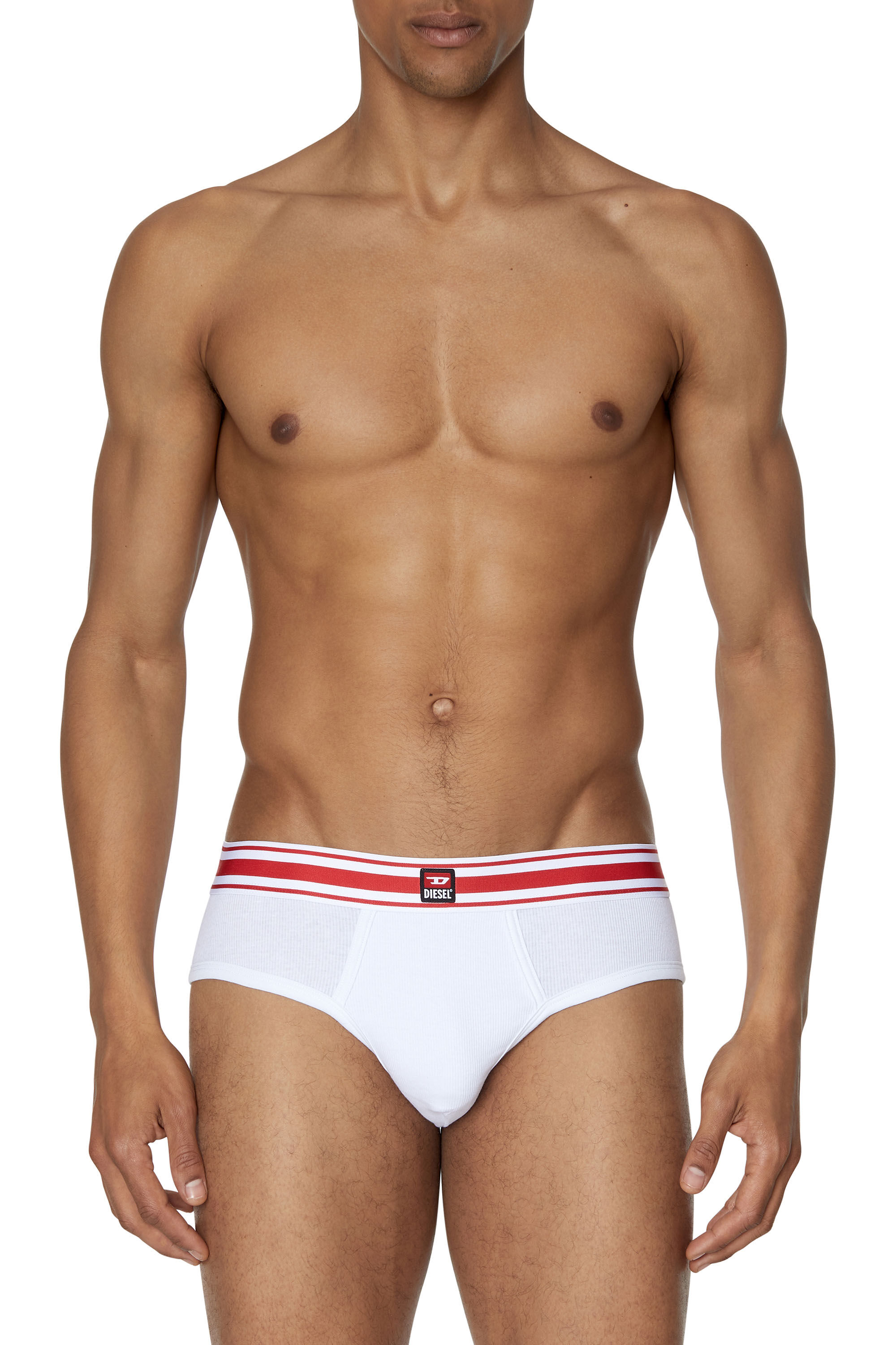 UMBR ANDRE R Man Ribbed briefs with striped waist Diesel