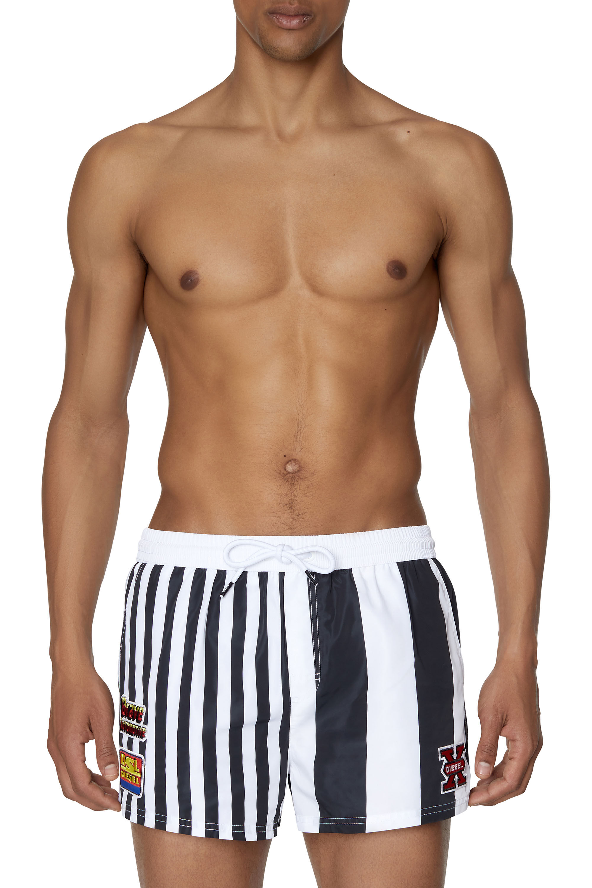 BMBX-CAYBAY SHORT CA Man: Swim shorts with stripes | Diesel