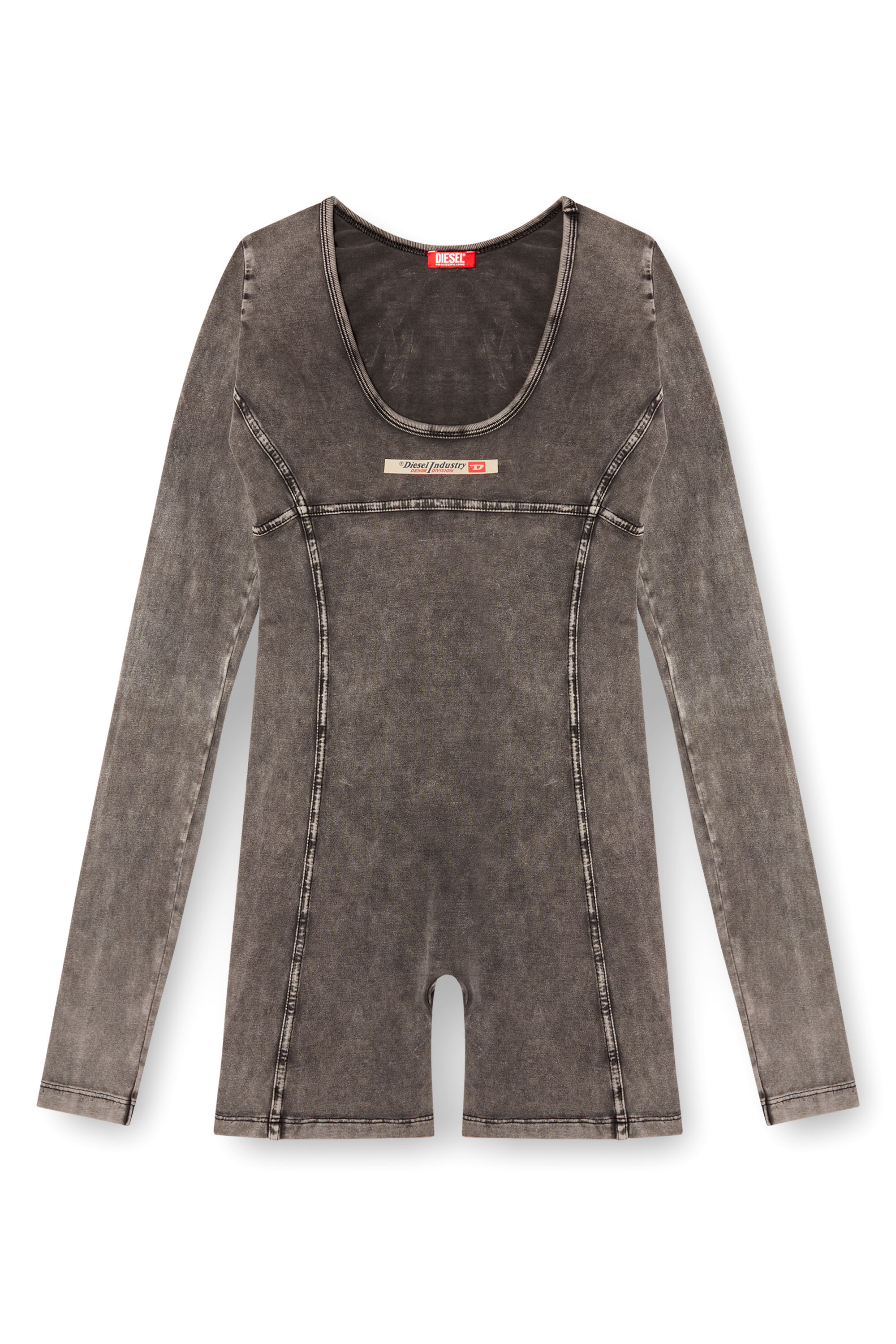 Diesel - PHOEBE-DNM, Female's Bodysuit in denim-effect jersey in Dark Grey - 1
