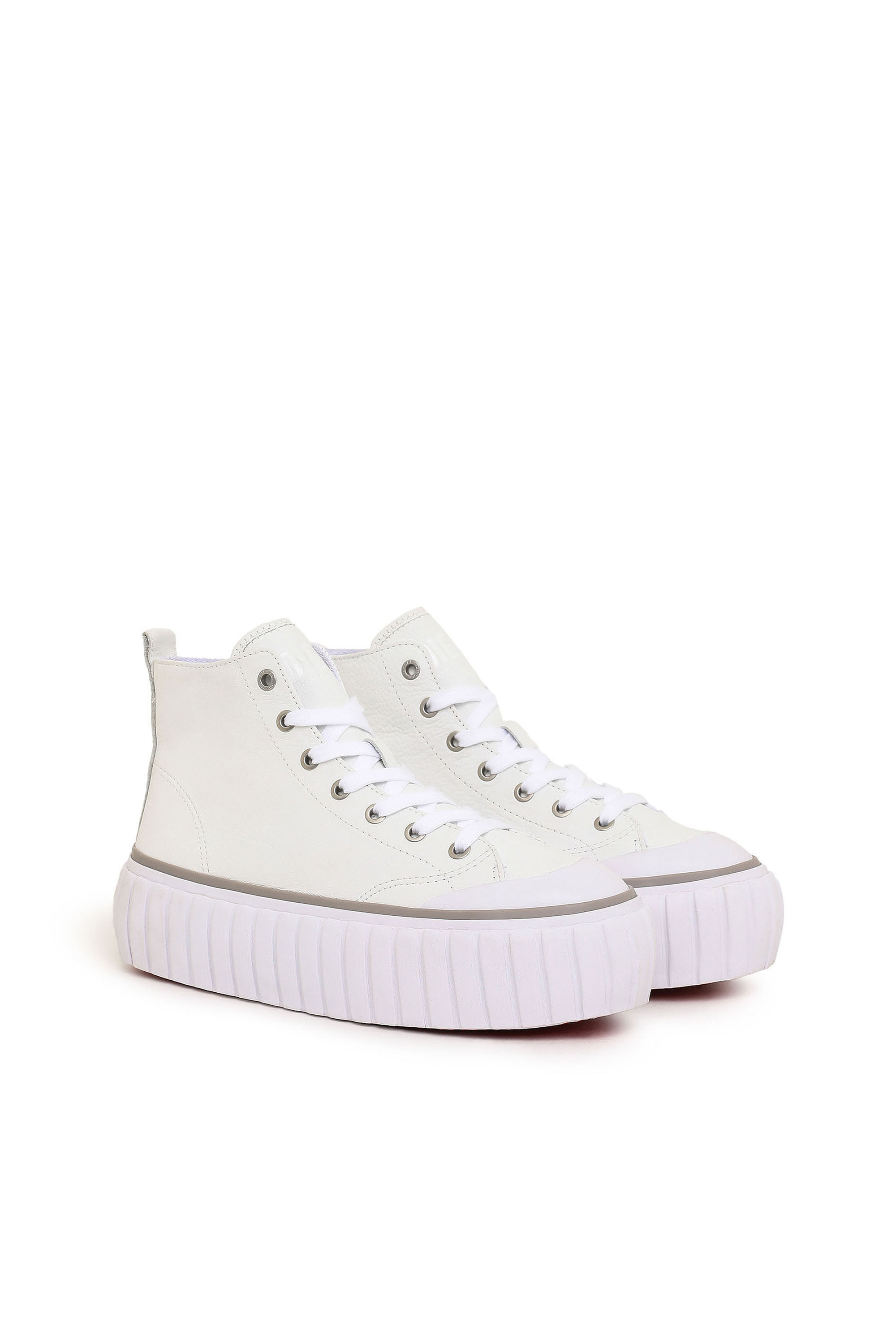 Diesel - S-HANAMI MID X, S-Hanami Mid X - Sneakers montantes à plateforme en cuir Femme in Blanc - 2