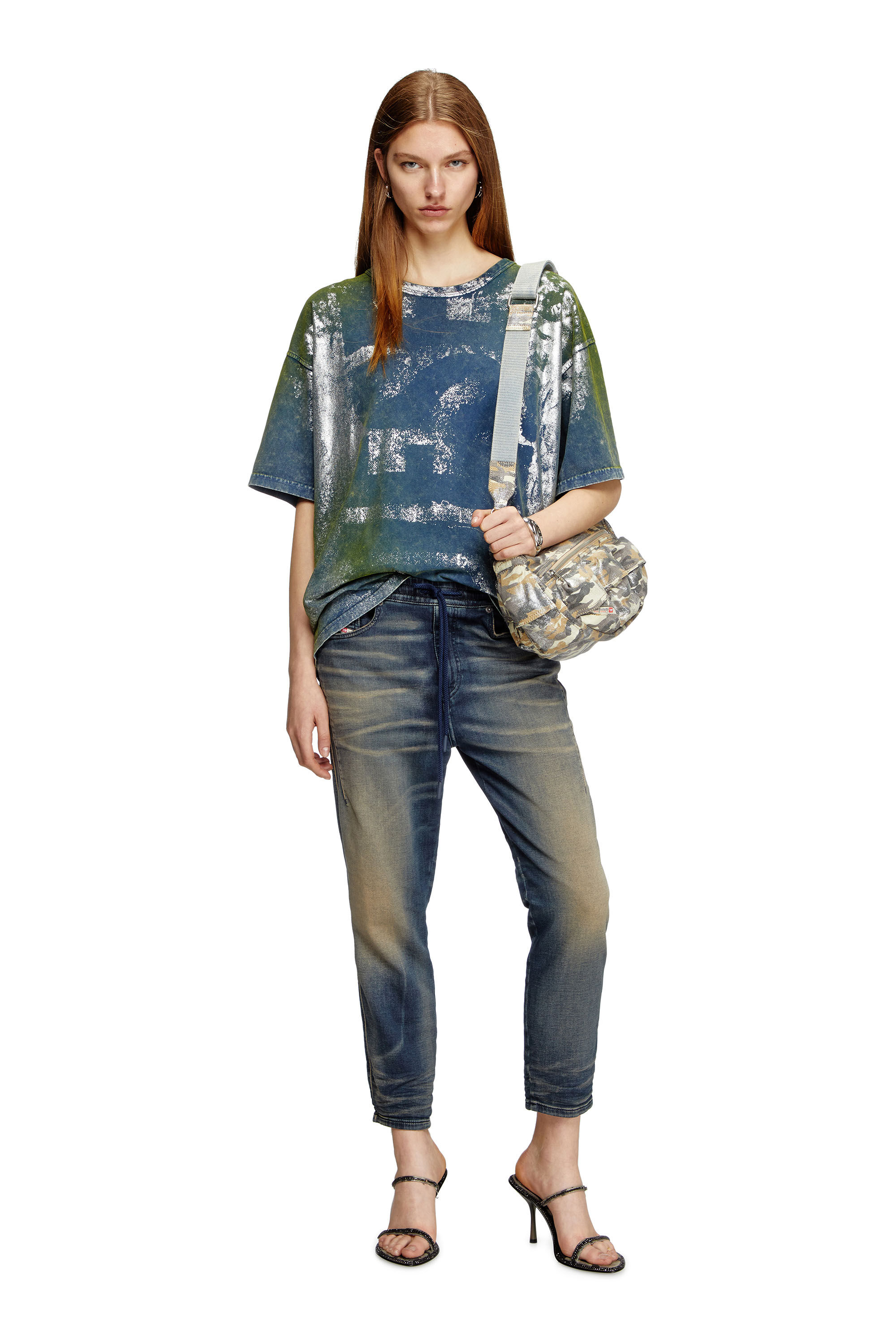 Diesel - Regular 2041 D-Fayza Joggjeans® 068PM Femme, Bleu Foncé - Image 1