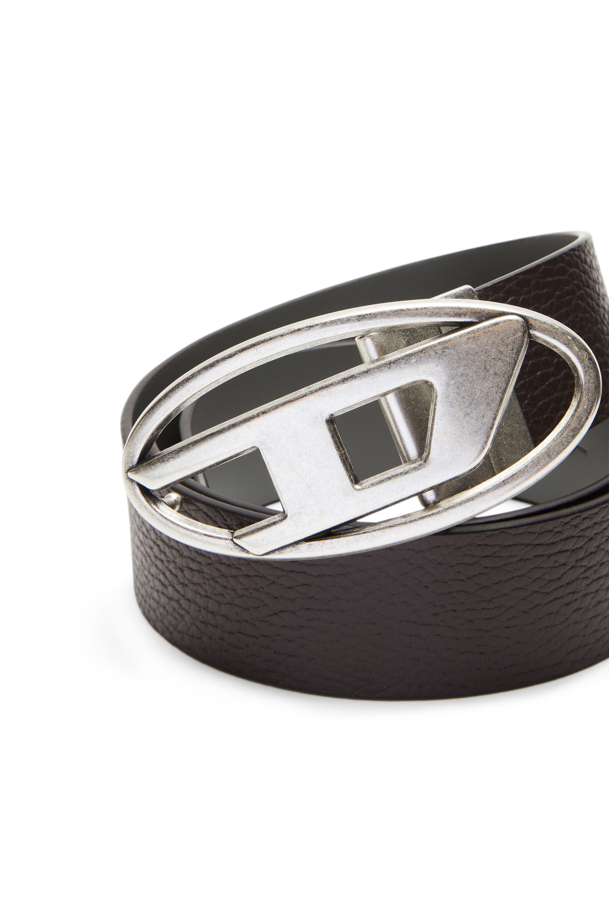 Diesel - B-1DR REV II, Male's Reversible leather belt in Dark Brown - 3