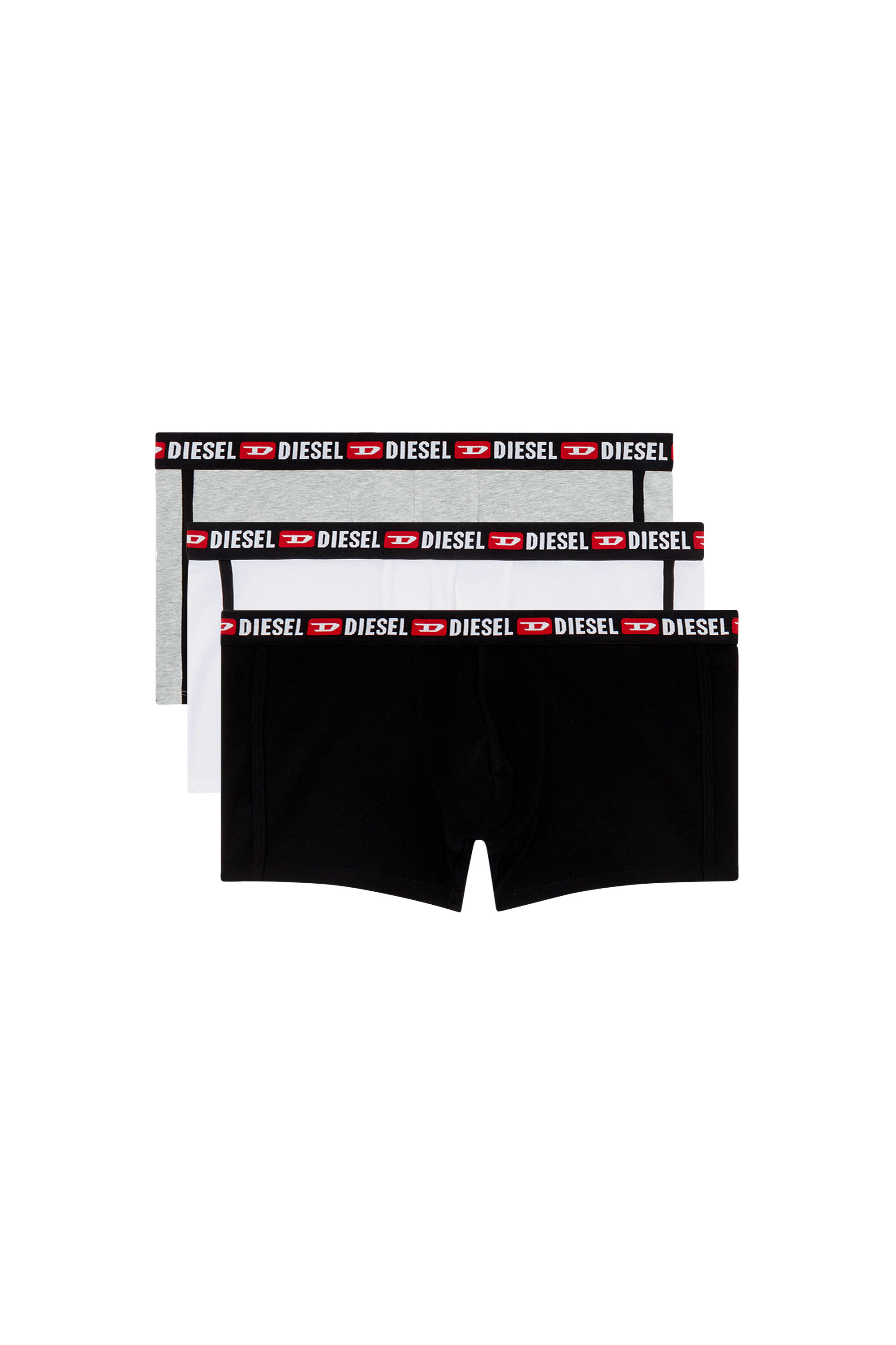 Diesel - UMBX-SHAWNTHREEPACK, Male's Three-pack boxer briefs with side band in Grey/Black - 4