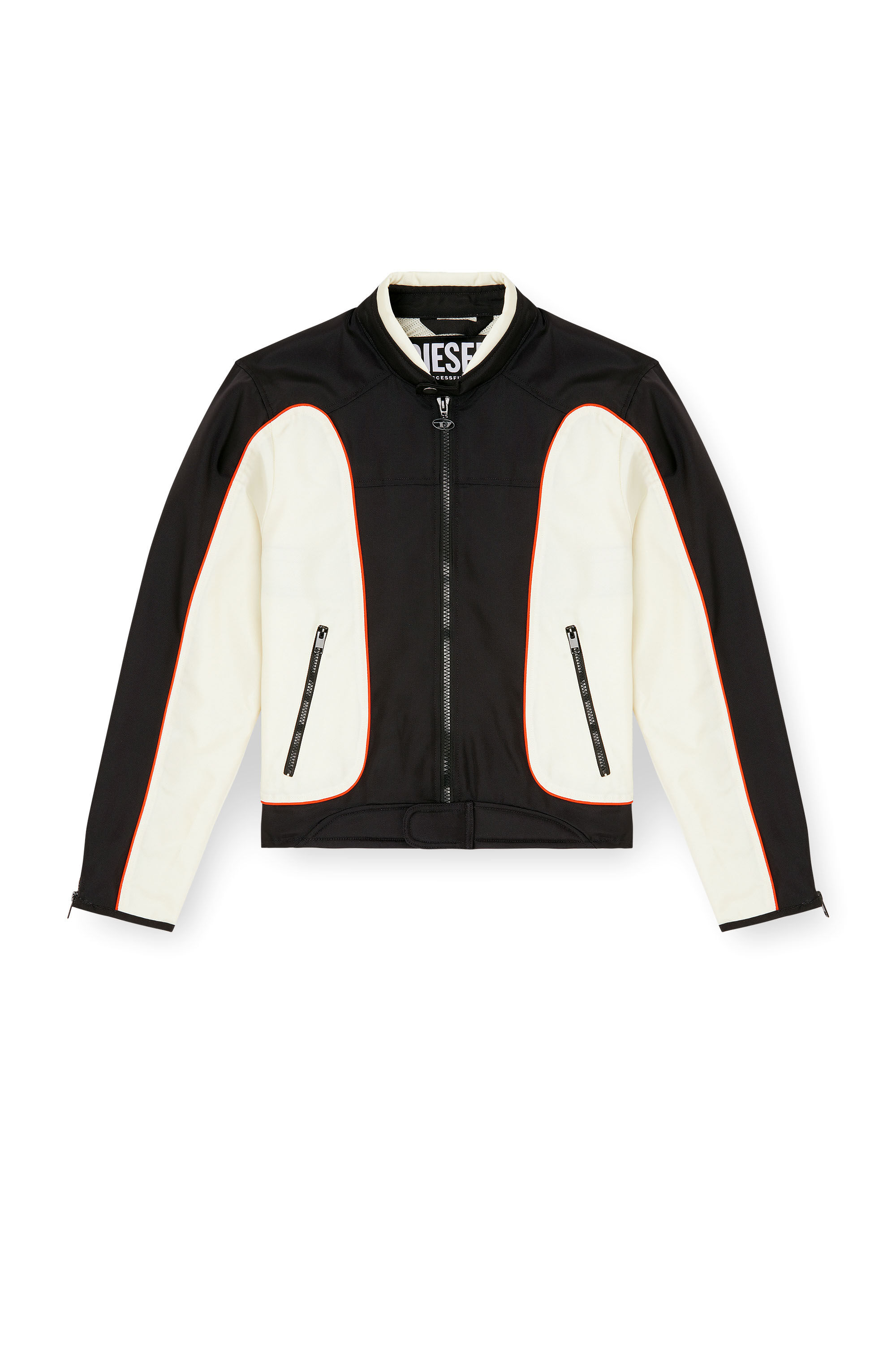 Diesel - J-BLINK-A, Veste biker color-block avec passepoil Homme in Polychrome - 2