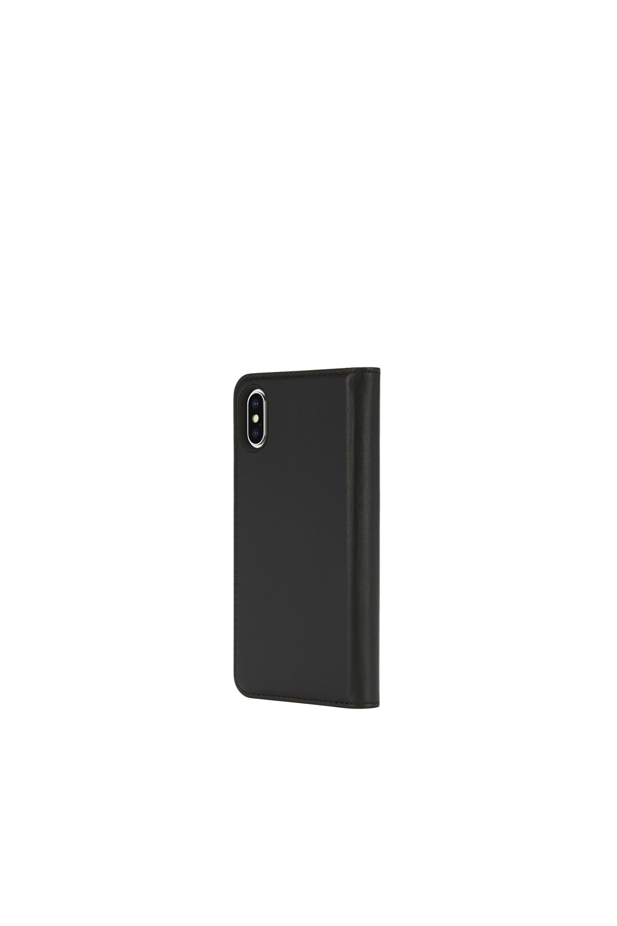 Diesel - SLIM LEATHER FOLIO IPHONE X, Étui fin en cuir avec logo, iPhone X Mixte in Noir - 3