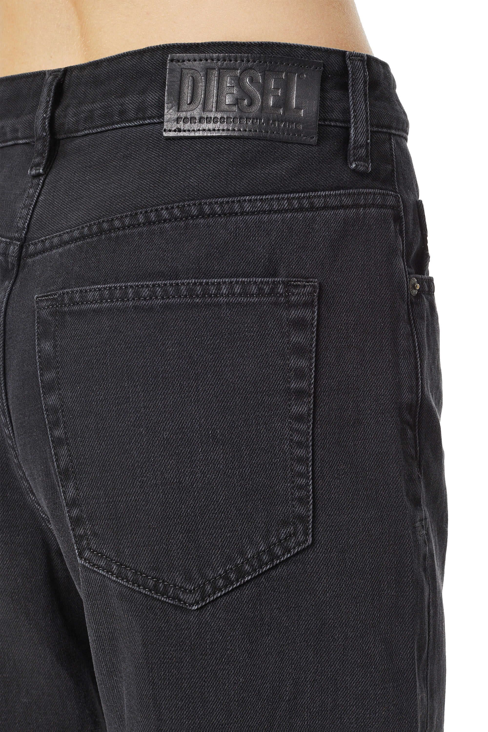 Diesel - D-Reggy 009RL Straight Jeans, Black/Dark Grey - Image 6