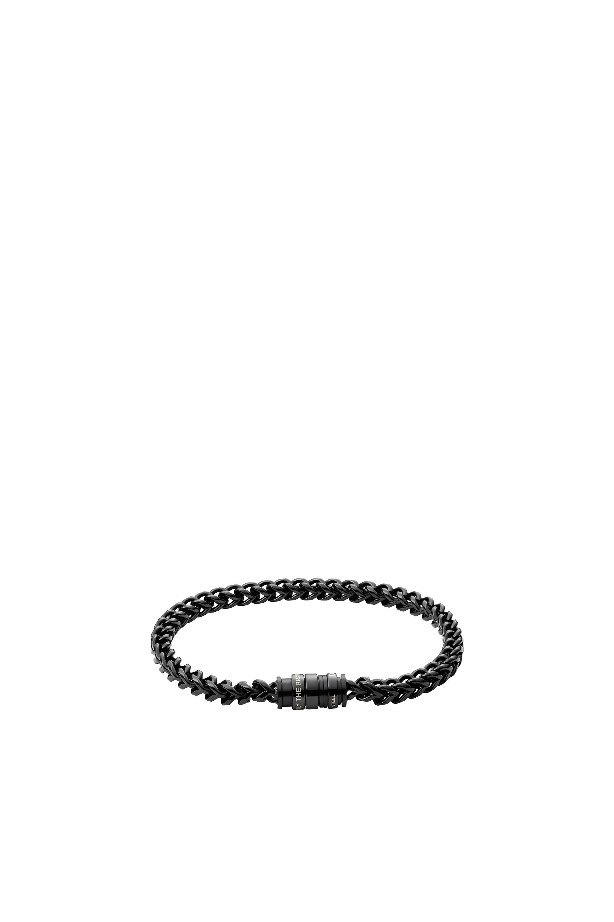 Diesel - DX1286, Male's Black stainless steel chain-link bracelet in Black - 2