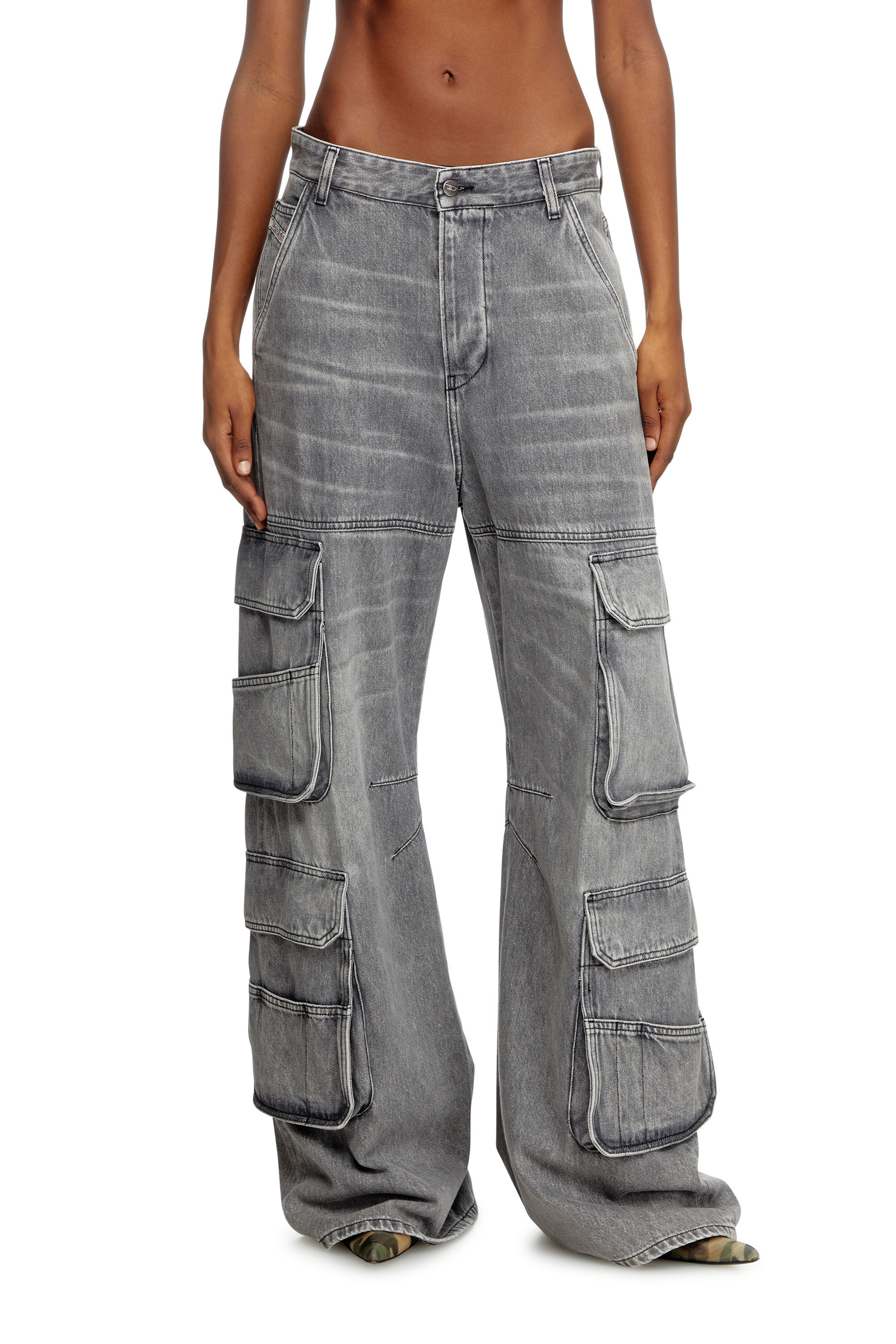 Diesel - Female's Relaxed Jeans 1996 D-Sire 0DCBE, Light Grey - 3