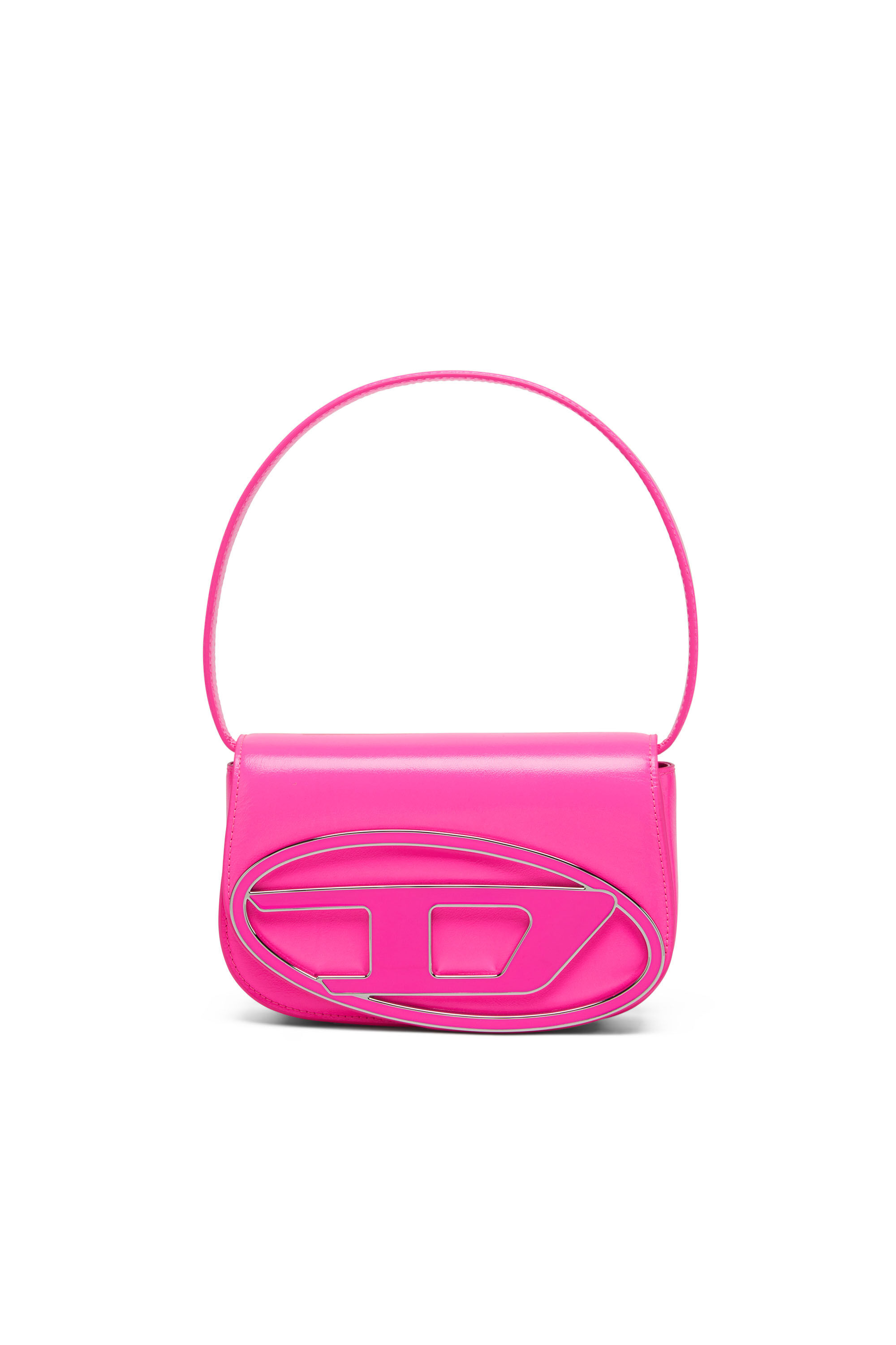 Diesel 1DR Shoulder Bag Mirrored Leather Pink in Mirrored
