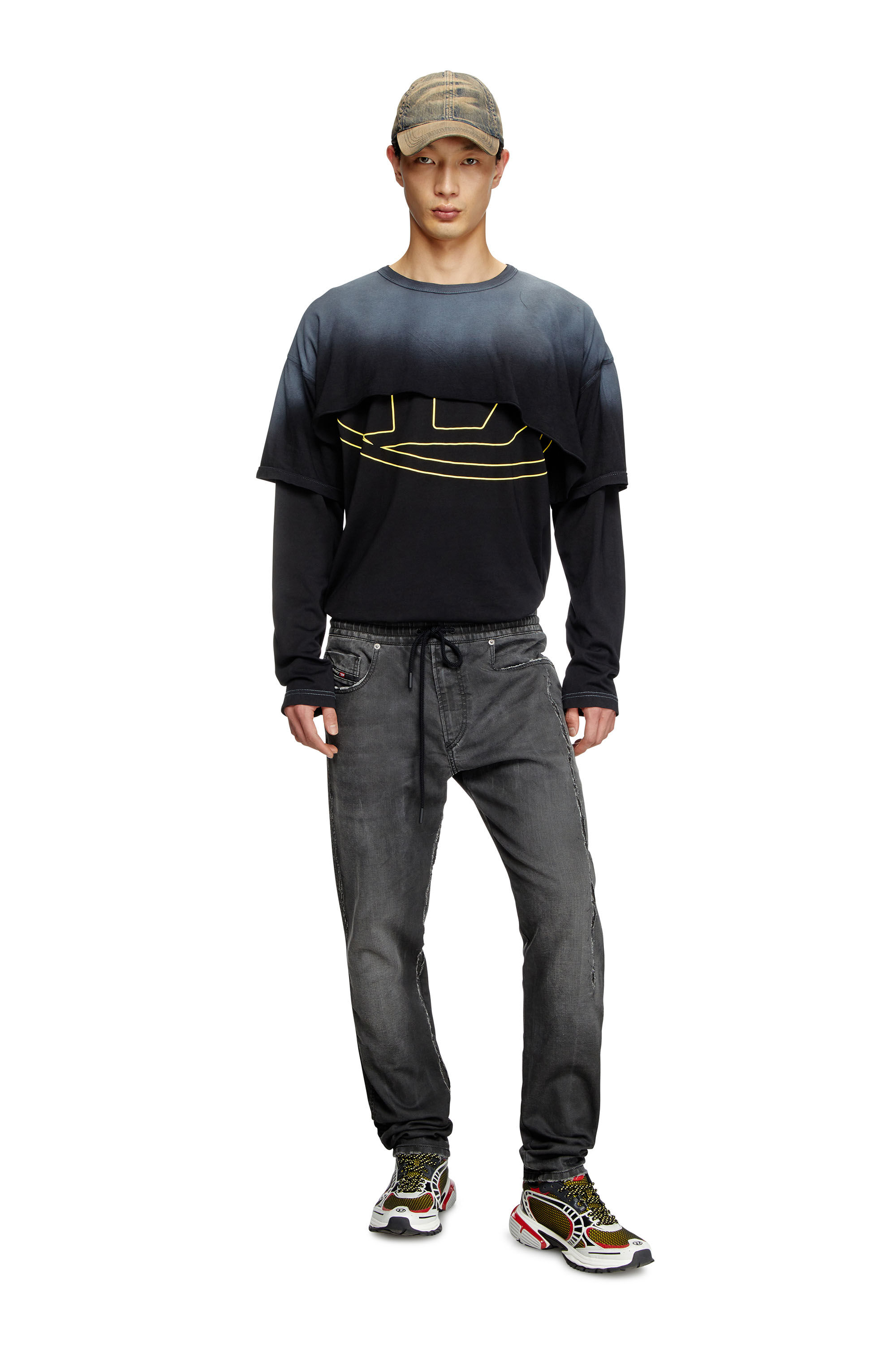 福袋 公式 Men's D-Strukt 2060 Diesel | Grey Black/Dark | Jeans Slim パンツ