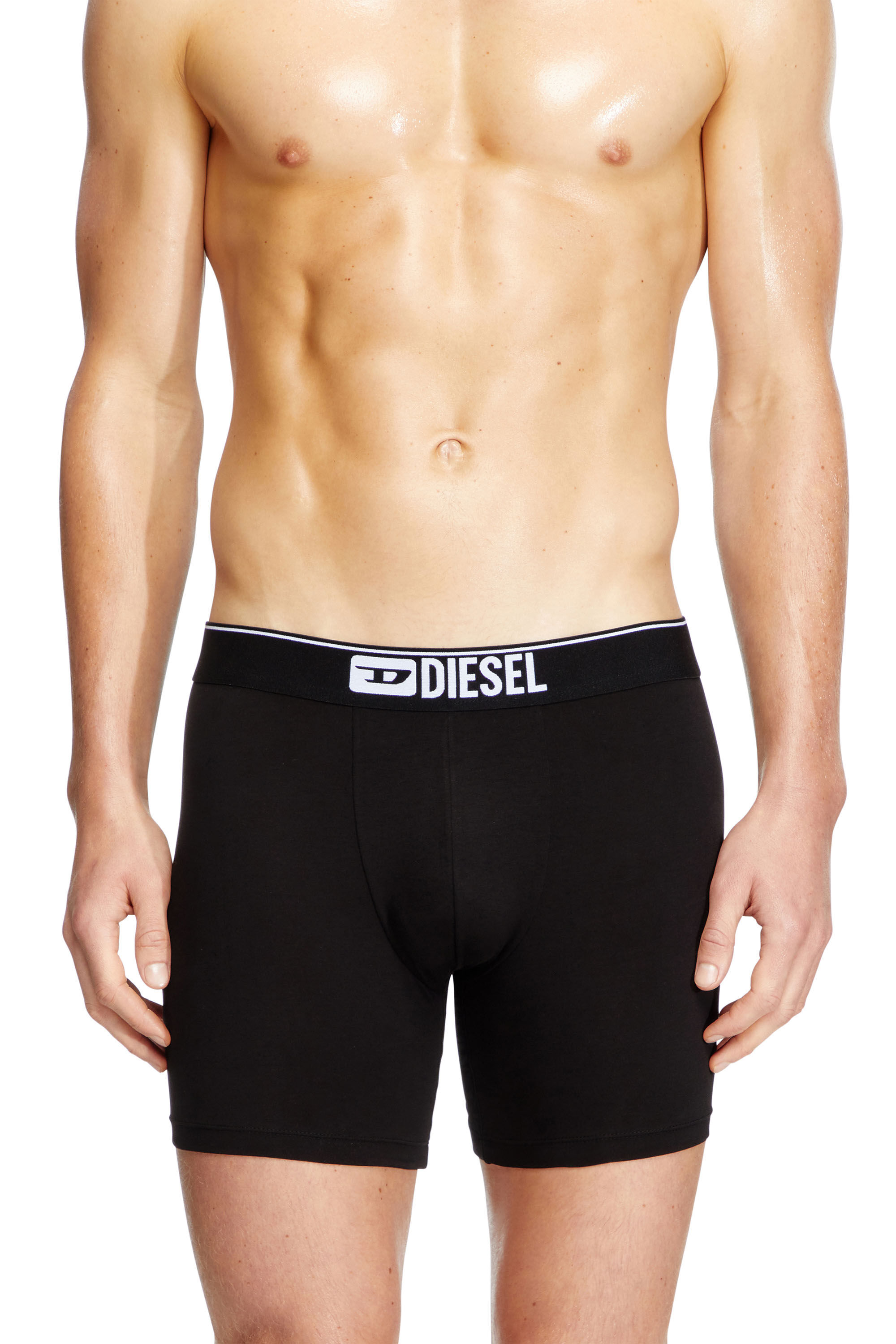 Diesel - MAX-3PACK, Male's Three-pack stretch cotton boxer briefs in Black - 3