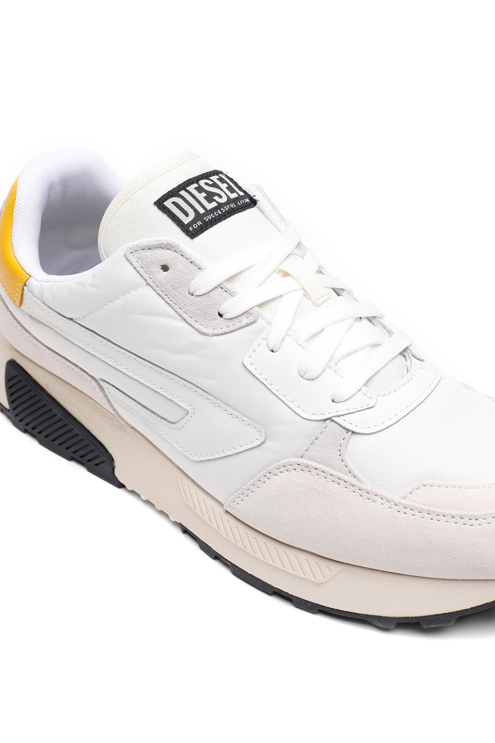 Diesel - S-TYCHE LL, Male's S-Tyche LL - Running sneakers with D logo in White/Yellow - 4