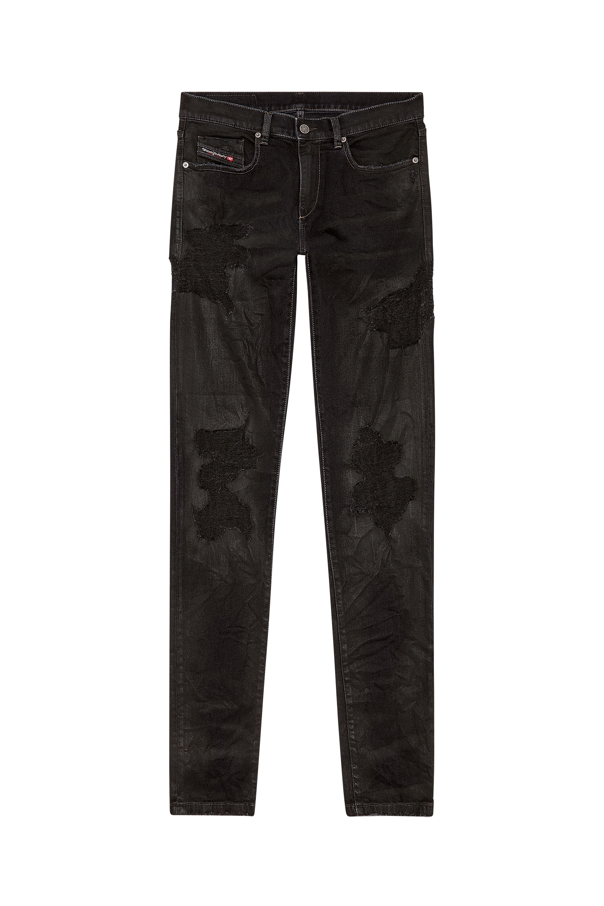 Diesel - Slim Jeans 2019 D-Strukt E0ZT9, Black/Dark Grey - Image 2