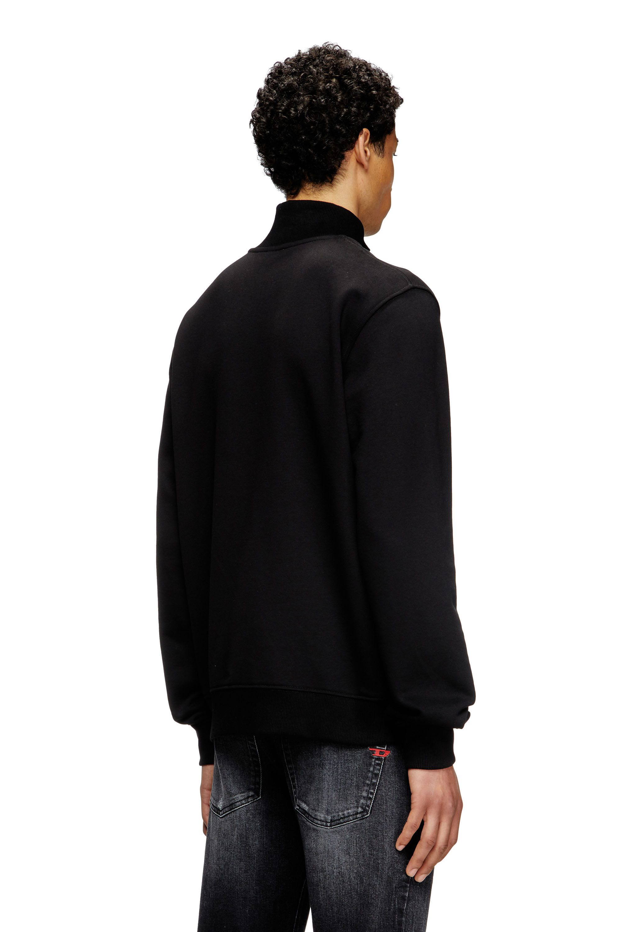 Diesel - S-LOCK-DOVAL-PJ, Veste de survêtement avec empiècement Oval D Homme in Noir - 4