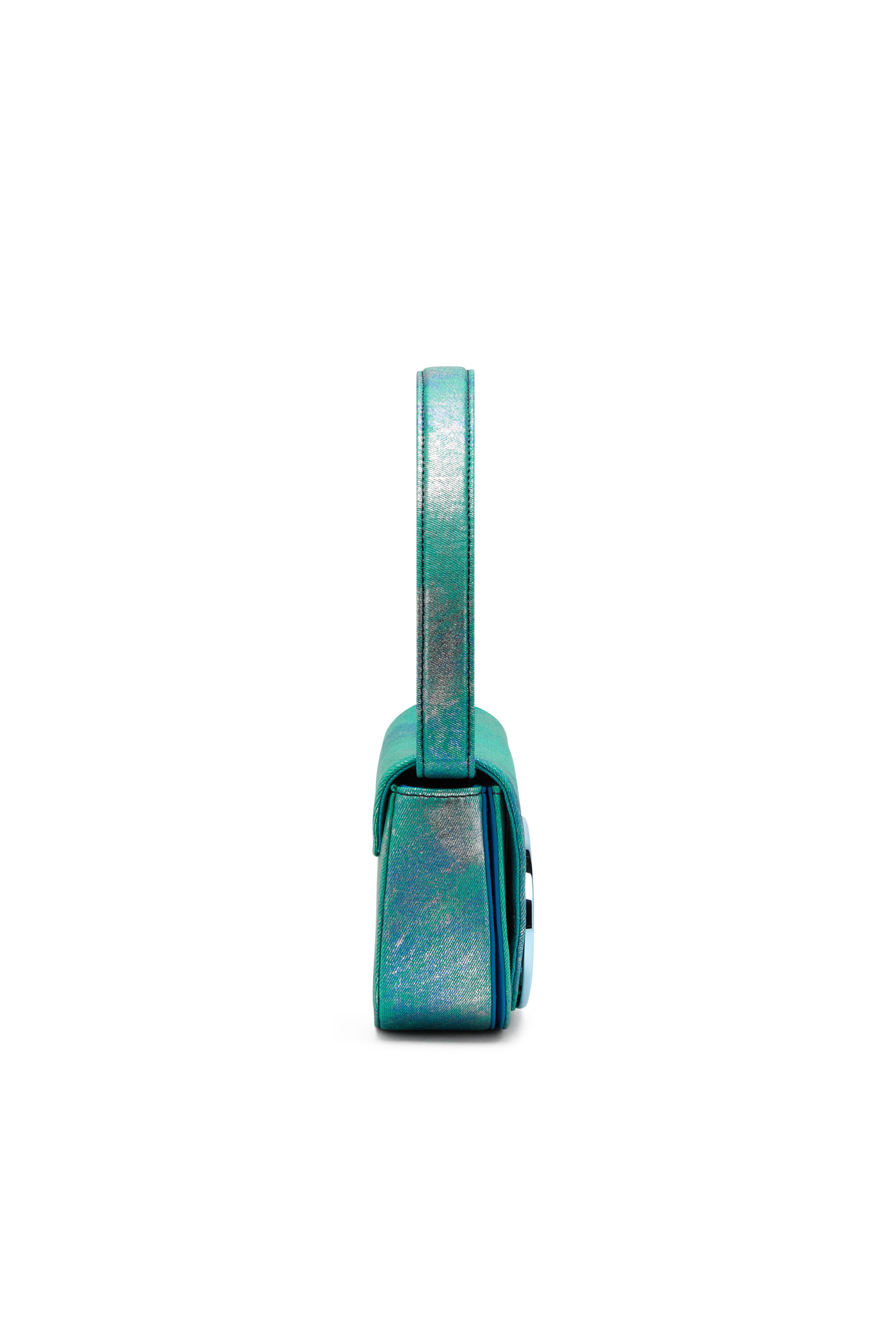 Diesel - 1DR, Female's 1DR-Iconic shoulder bag in pop colour denim in Blue/Green - 4