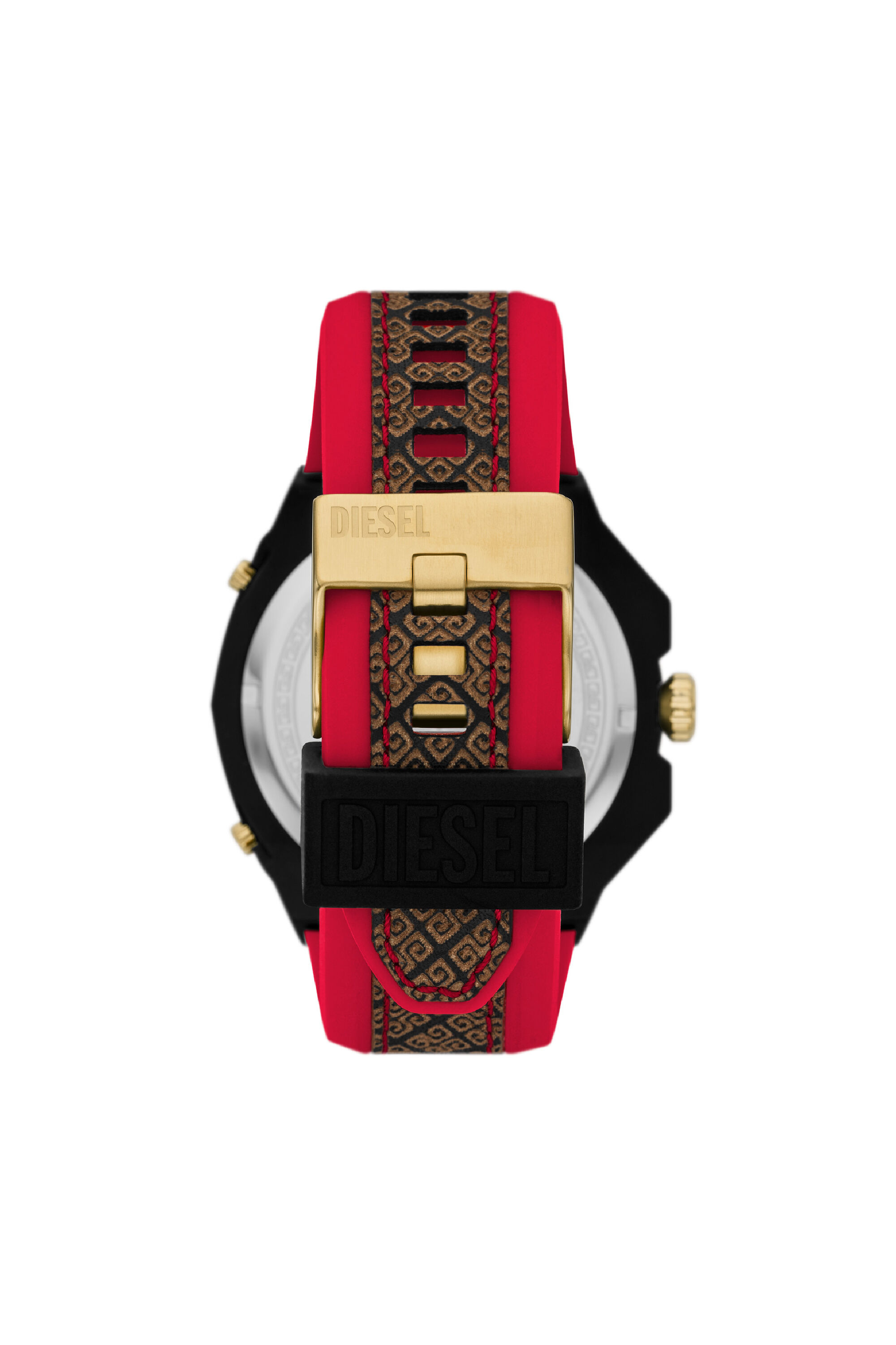 Diesel - DZ4618, Montre Framed en silicone et cuir Homme in Polychrome - 2