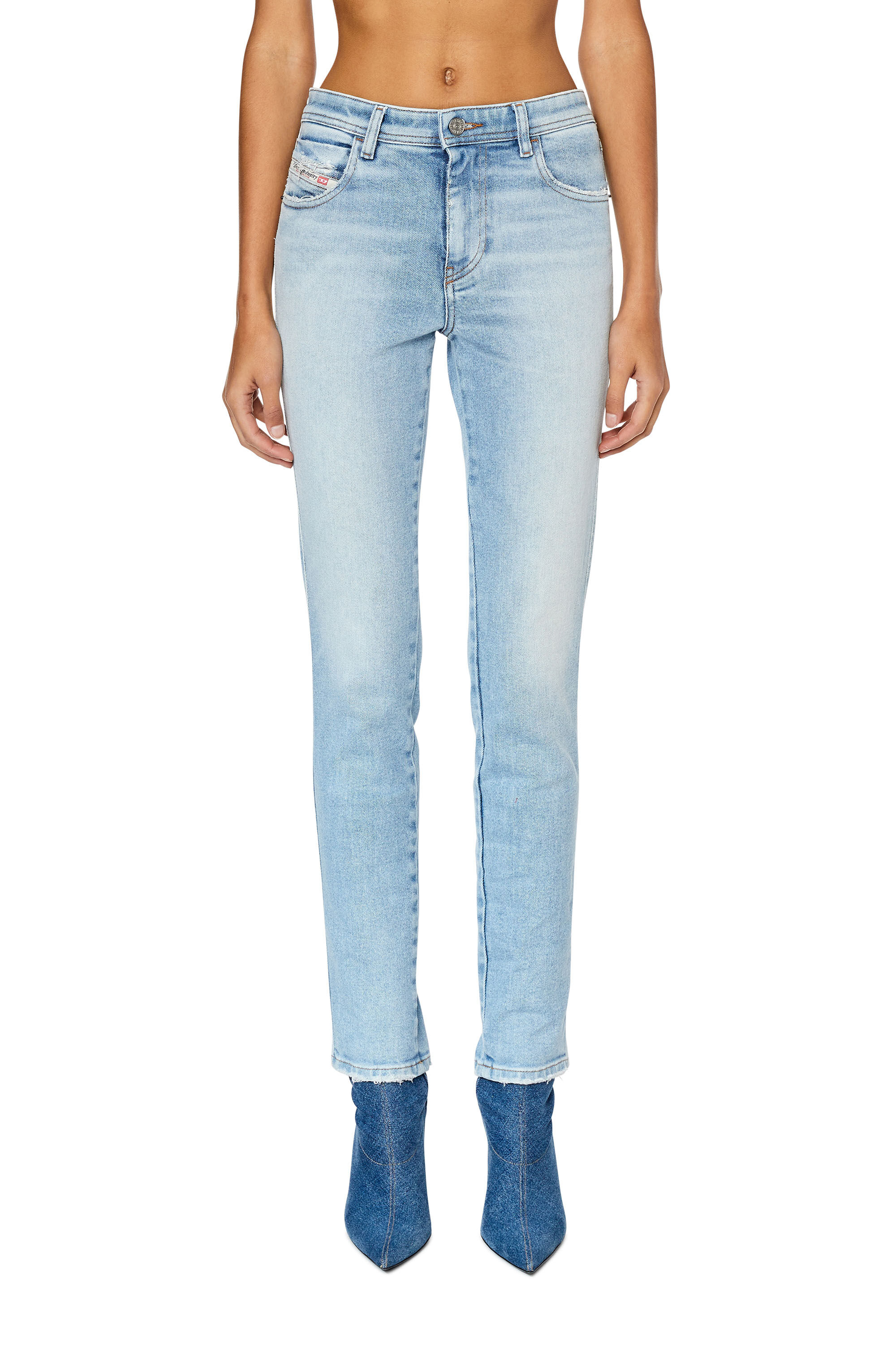 Diesel - Skinny Jeans 2015 Babhila 09E90, Bleu Clair - Image 3