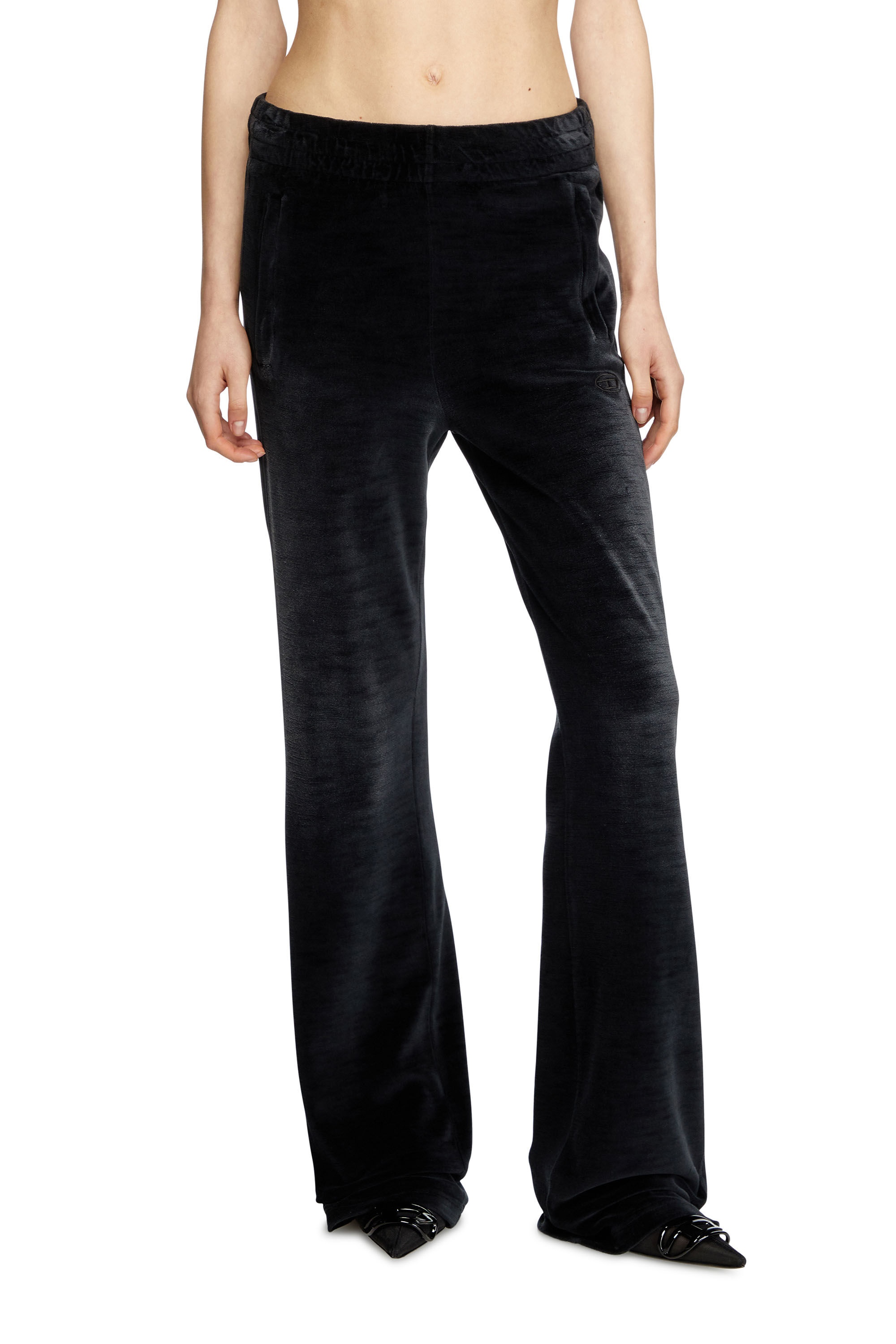 Diesel - P-ELY-Q1, Pantalon de survêtement à jambe large Femme in Noir - 3
