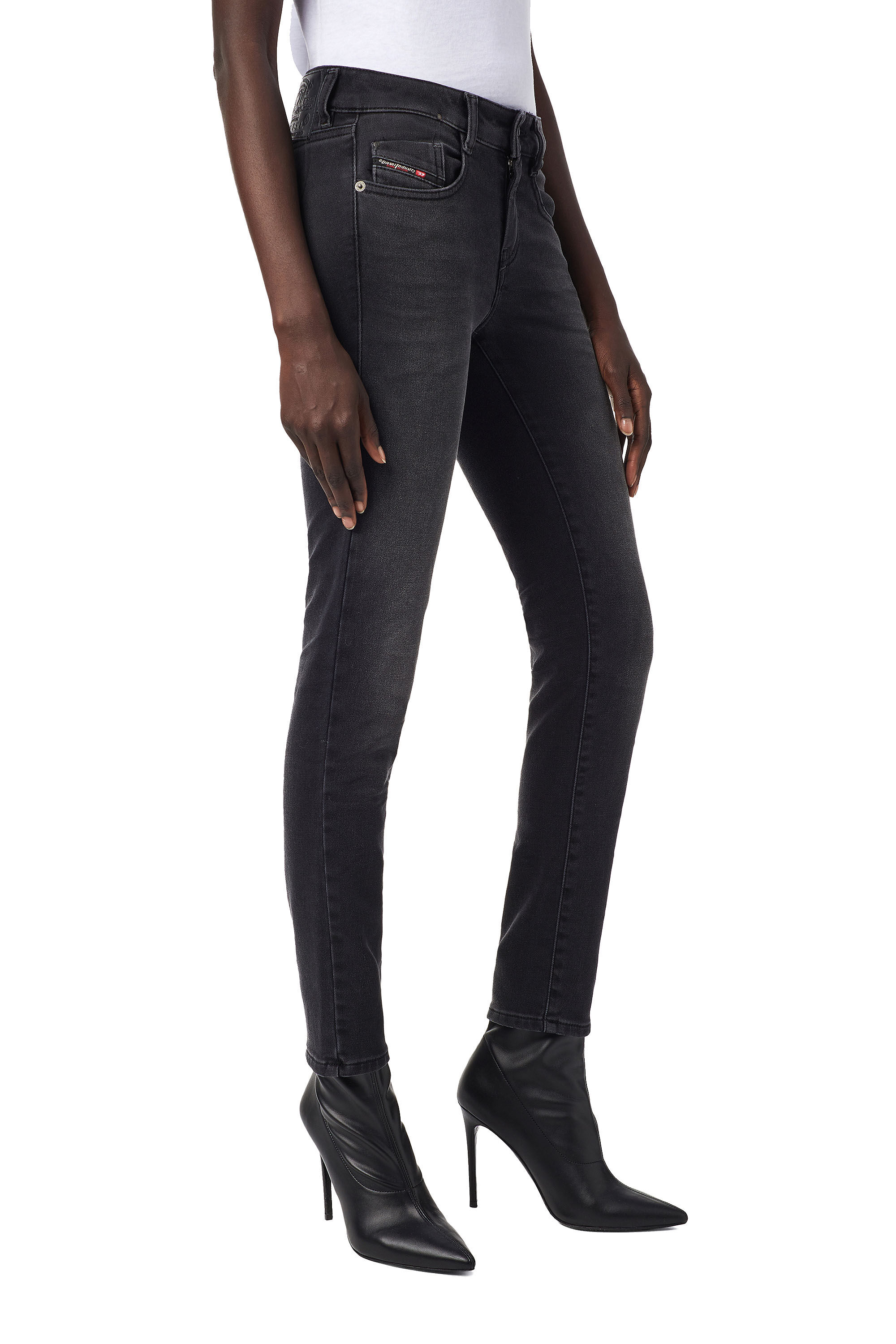 Diesel - D-Ollies JoggJeans® 09B22 Slim, Black/Dark Grey - Image 7