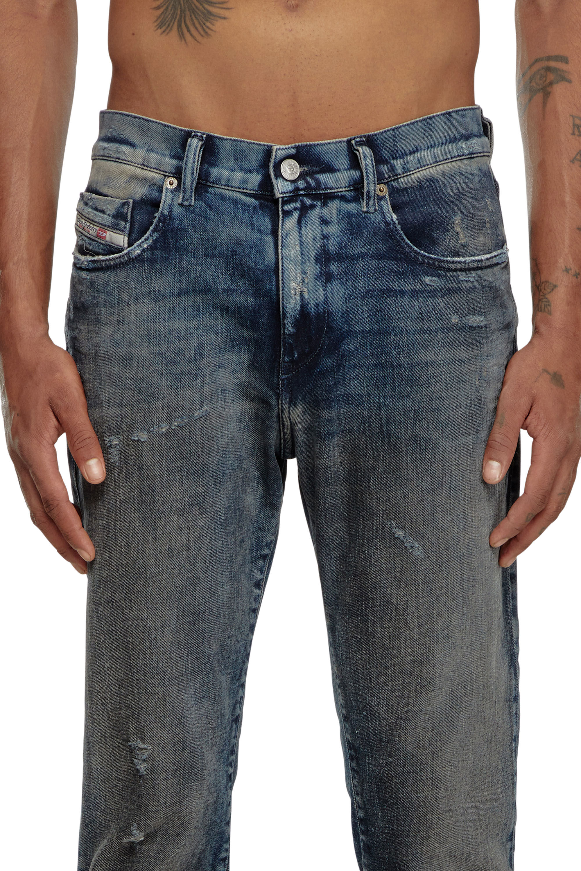 Diesel - Slim Jeans 2019 D-Strukt 09H54 Homme, Bleu Foncé - Image 5
