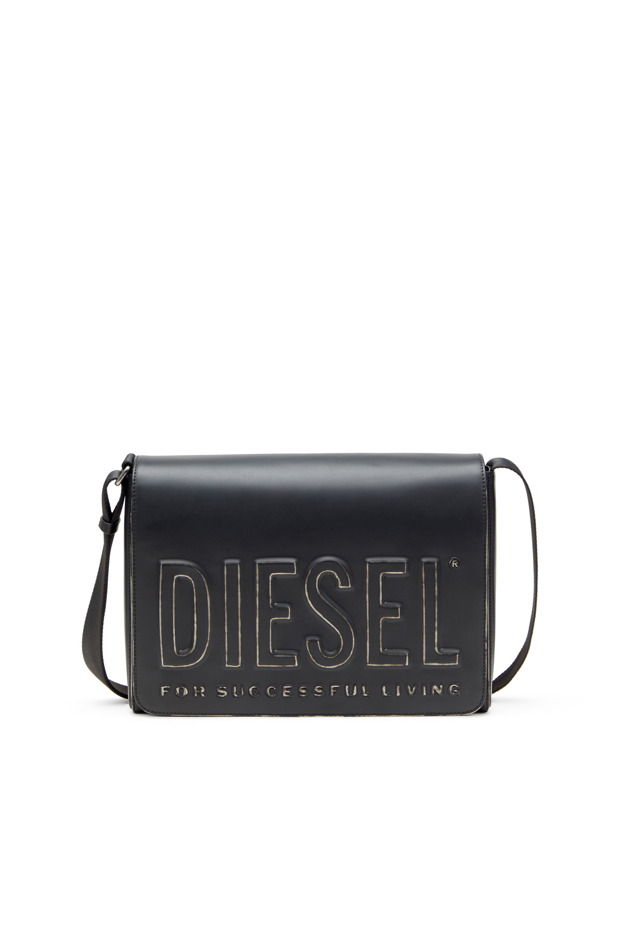 Diesel - DSL 3D MESSENGER S X, Dsl 3D-Sac Messager en PU brossé Homme in Noir - 1