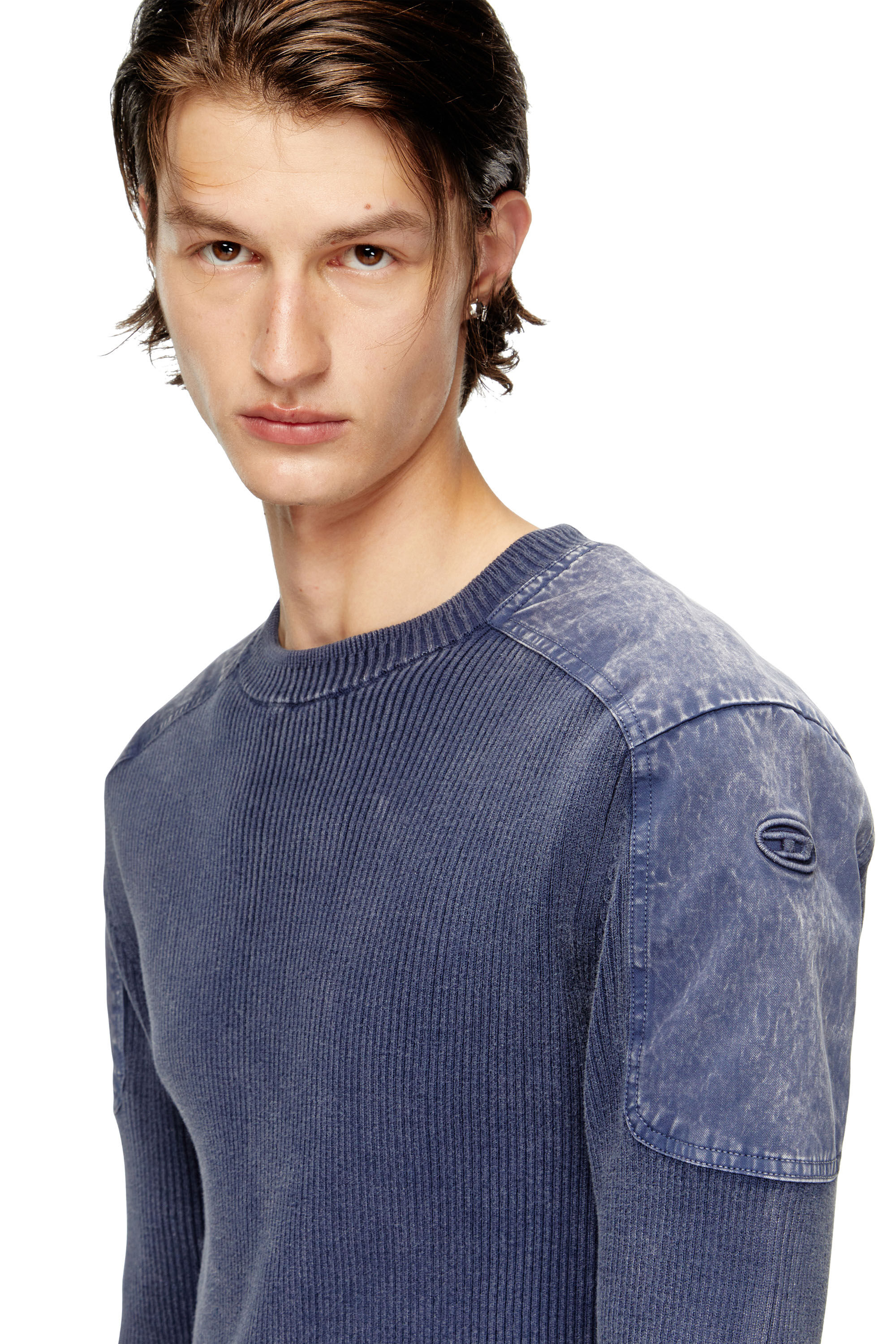 Diesel - K-MARTIN, Male's Jumper with contrast shoulder panels in null - 4