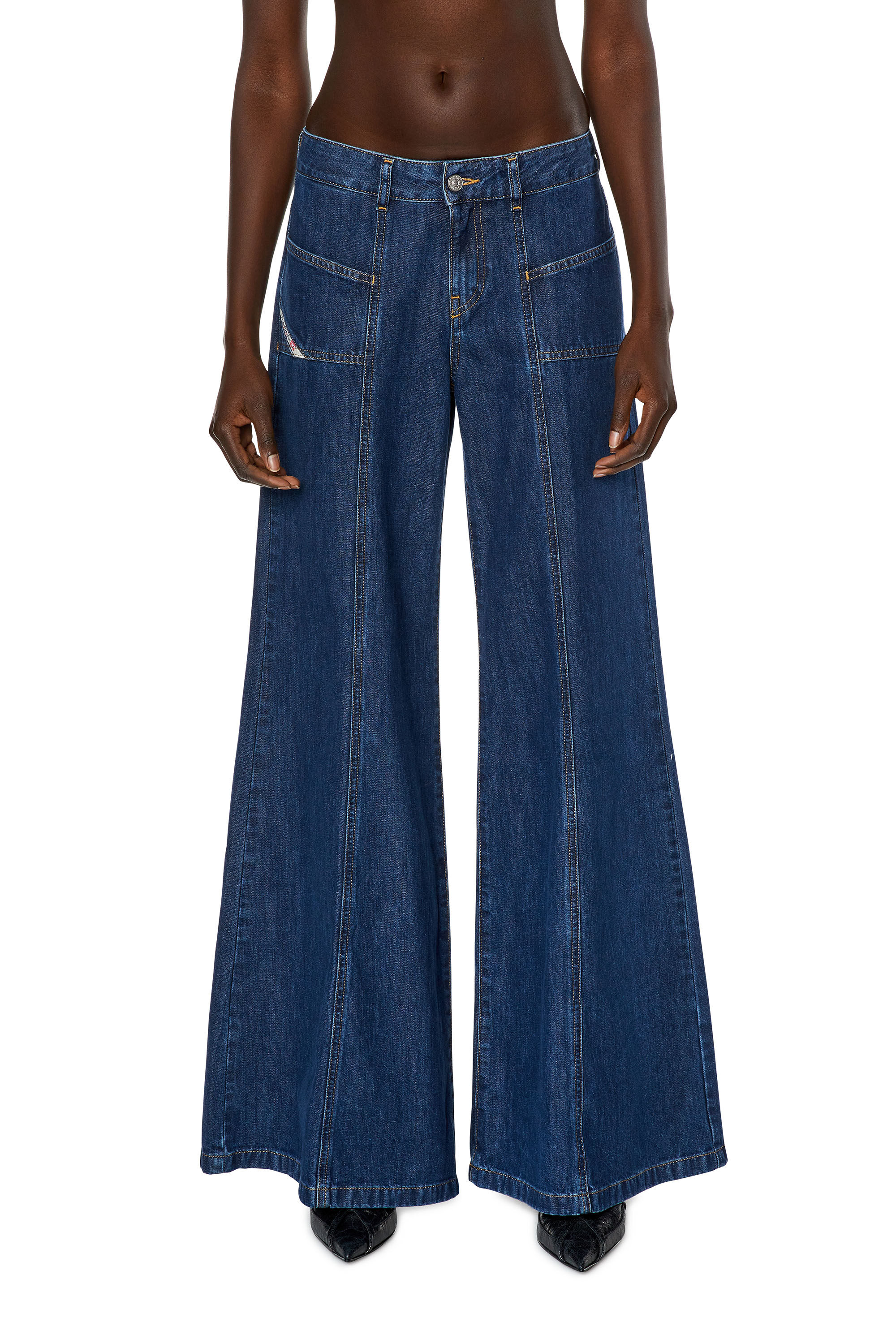 Flare leg discount denim jeans