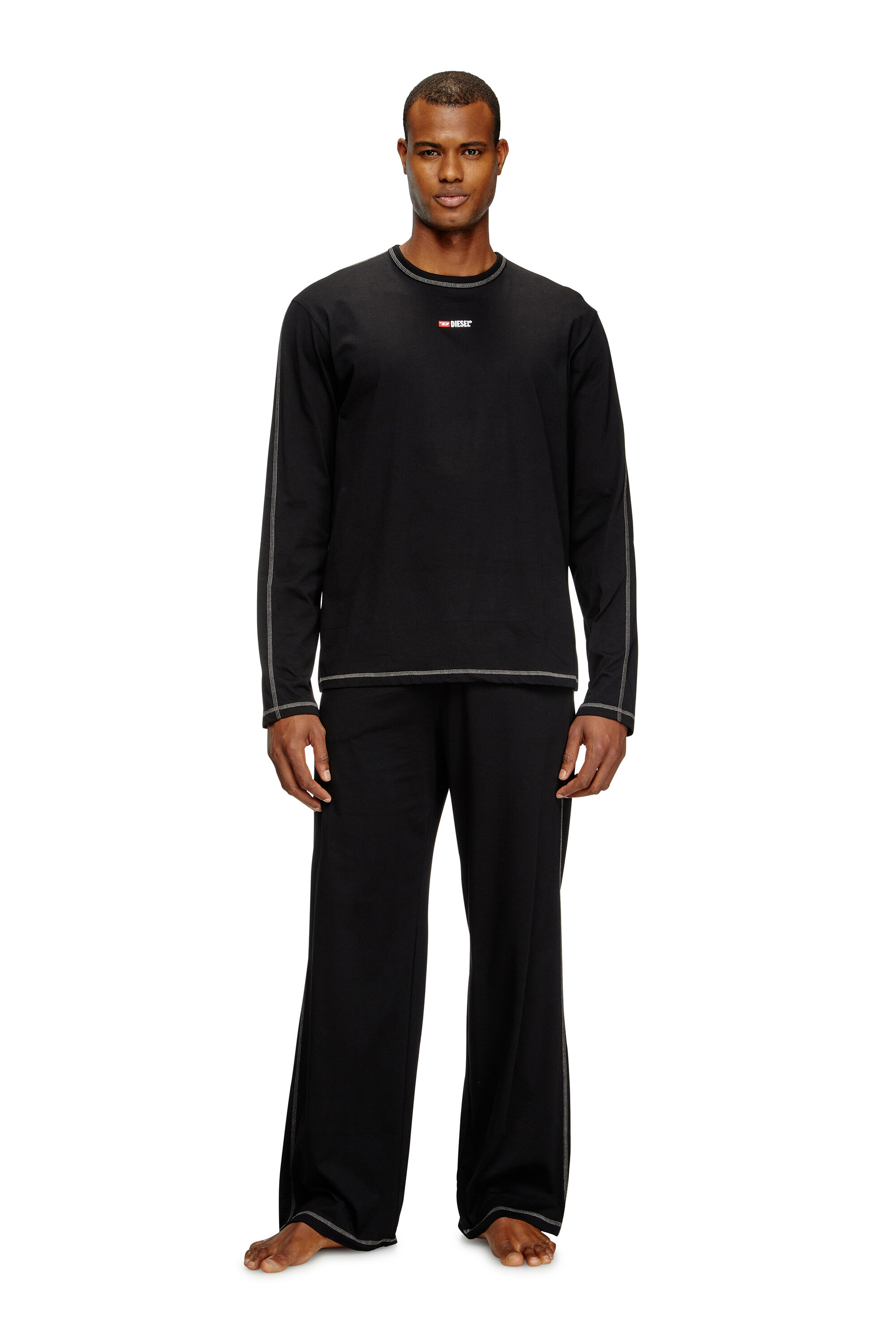 Diesel - SET-NOLAN-D-CORE, Pyjama en jersey de coton Homme in Noir - 3
