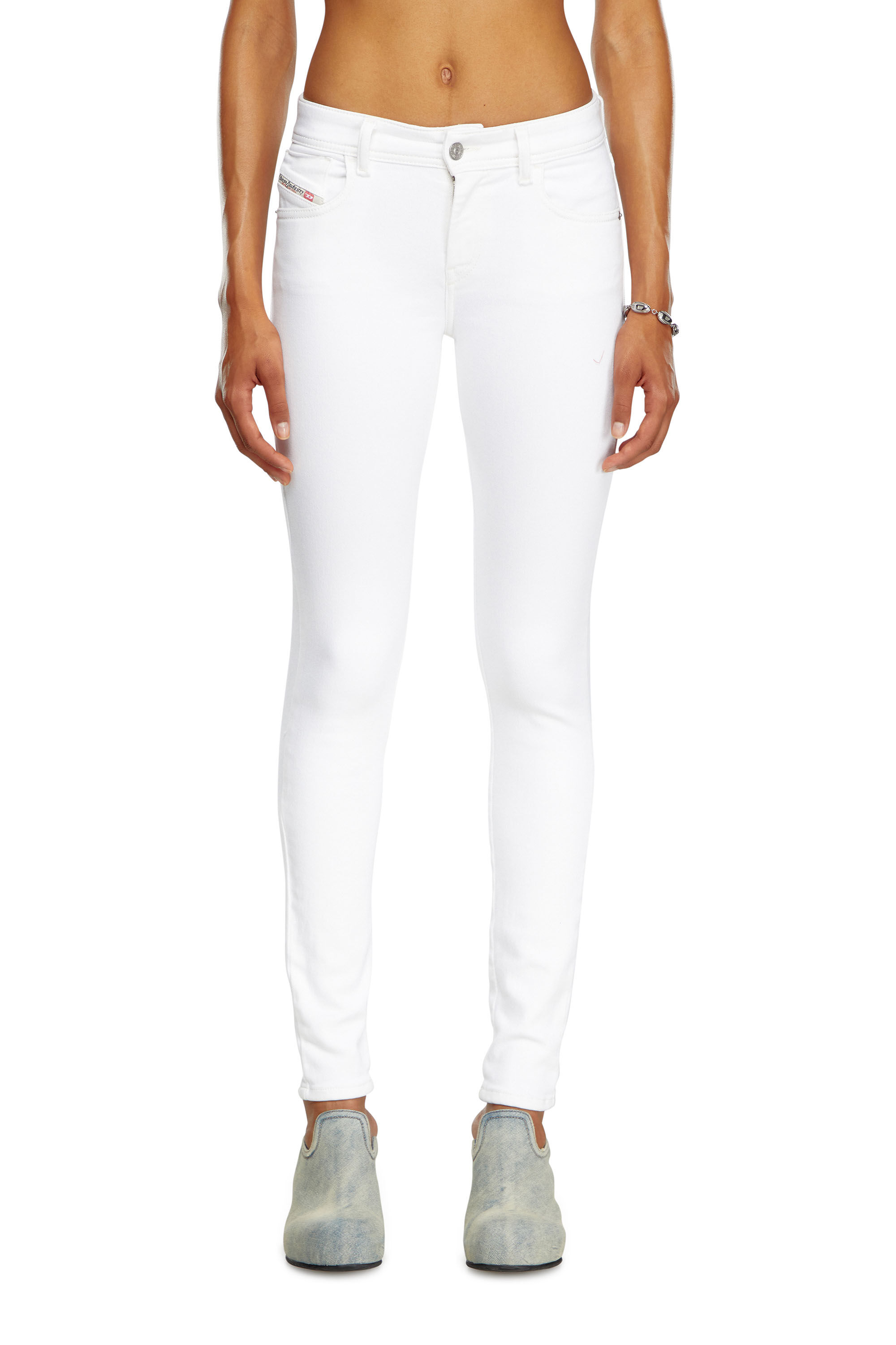 Diesel - Femme Super skinny Jeans 2017 Slandy 09F90, Blanc - Image 3