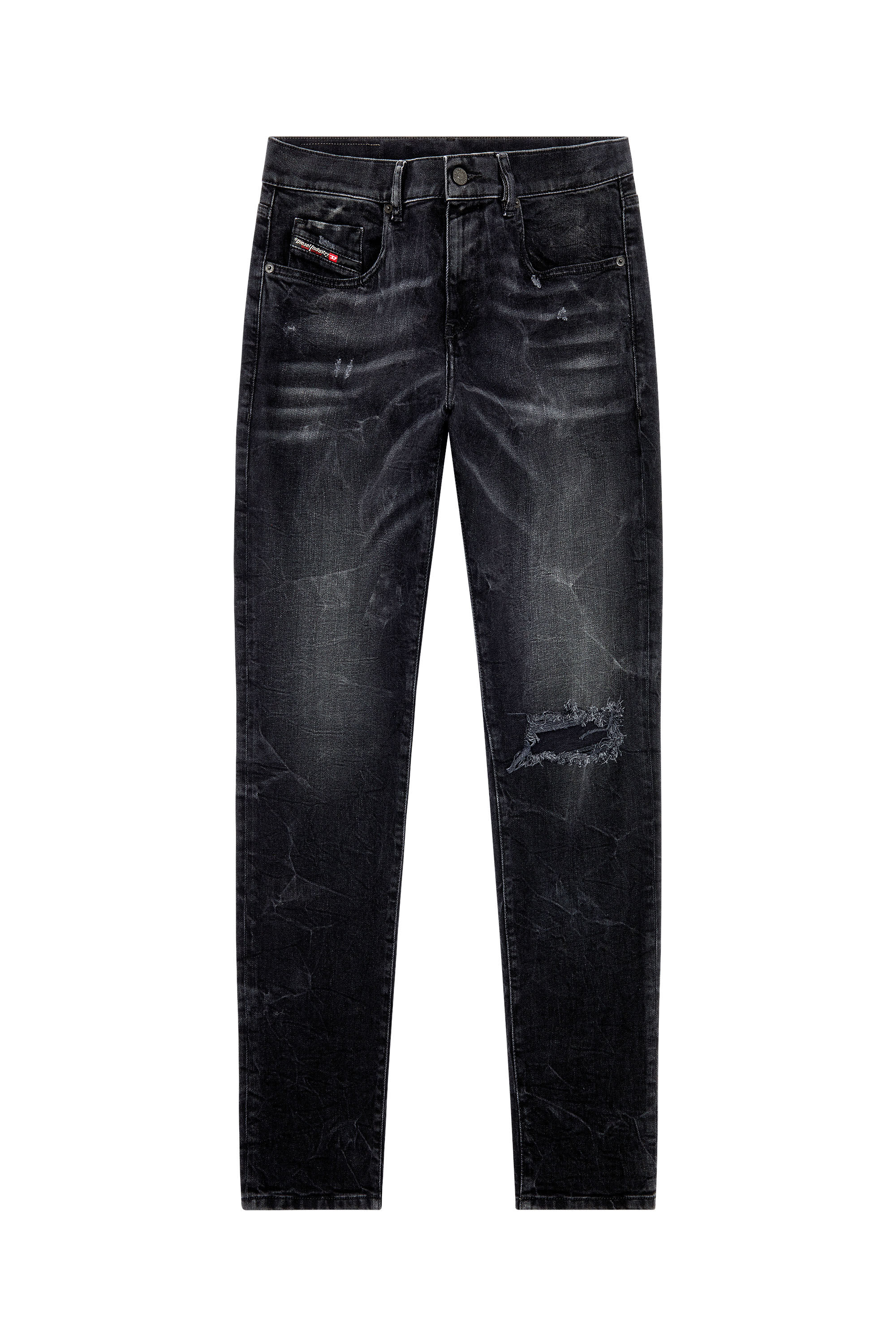 Diesel - Slim Jeans 2019 D-Strukt E69DV, Noir/Gris foncé - Image 2