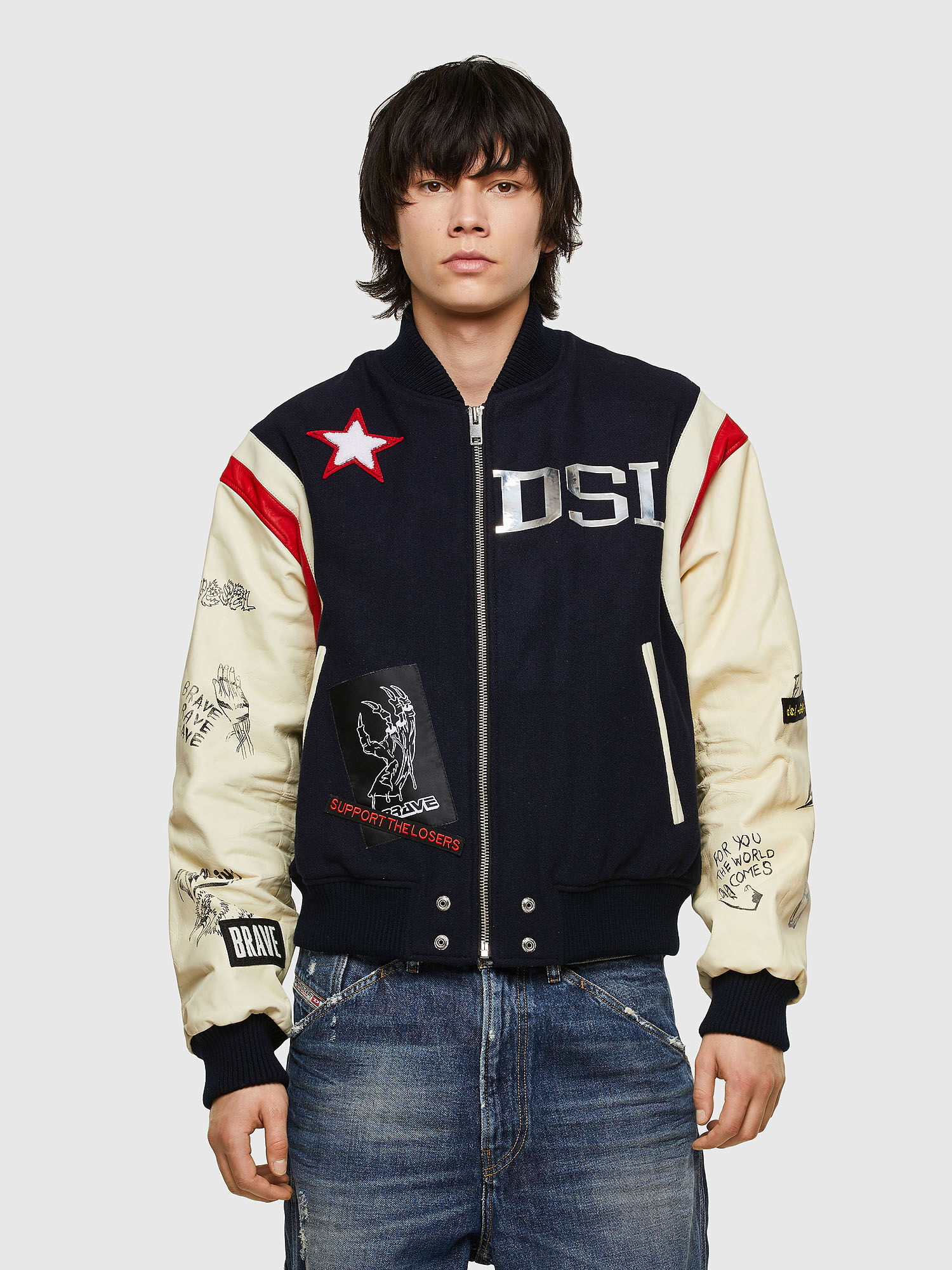 Diesel varsity jacket hot sale