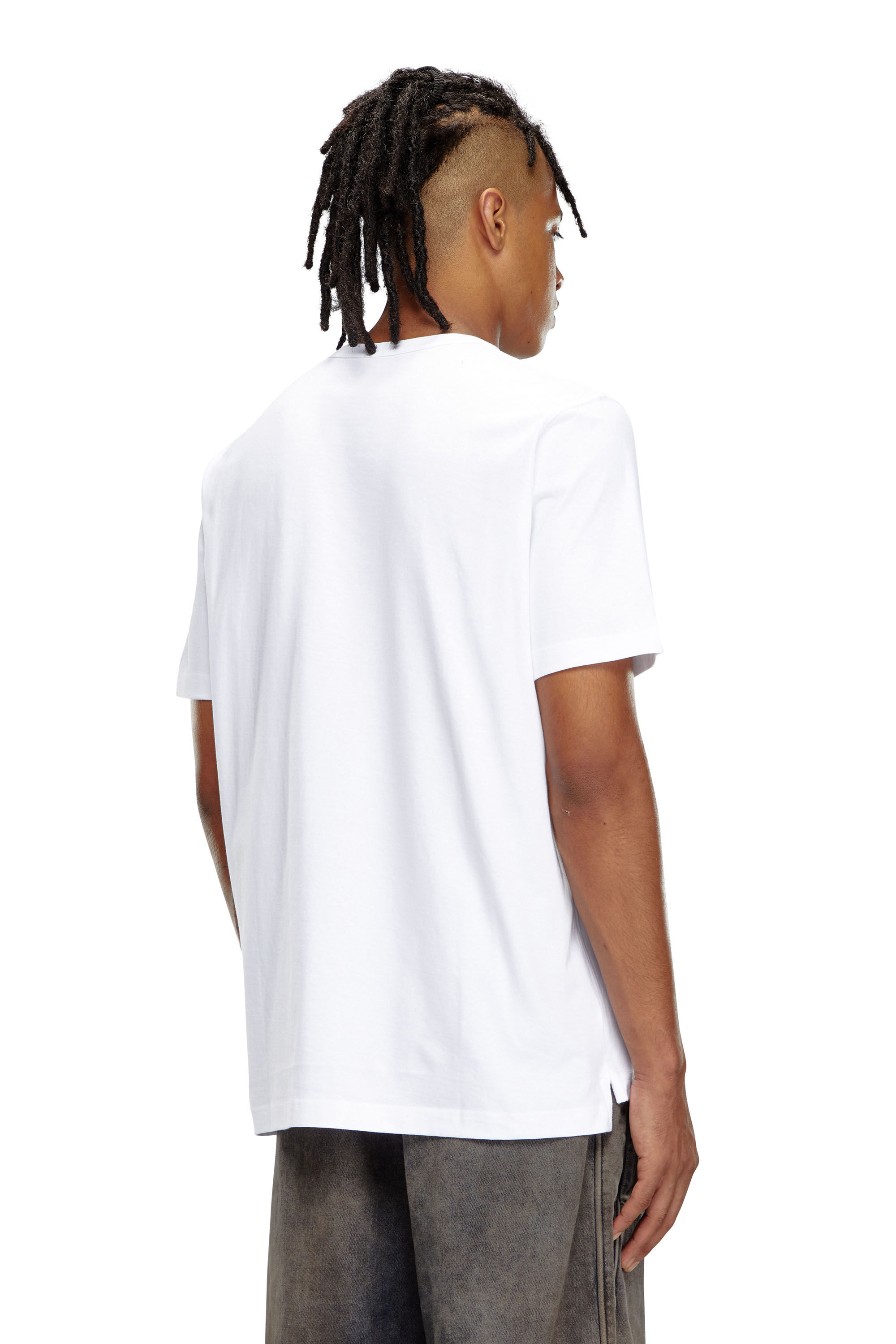 Diesel - T-JUST-OD, Male's T-shirt with injection moulded logo in White - 4