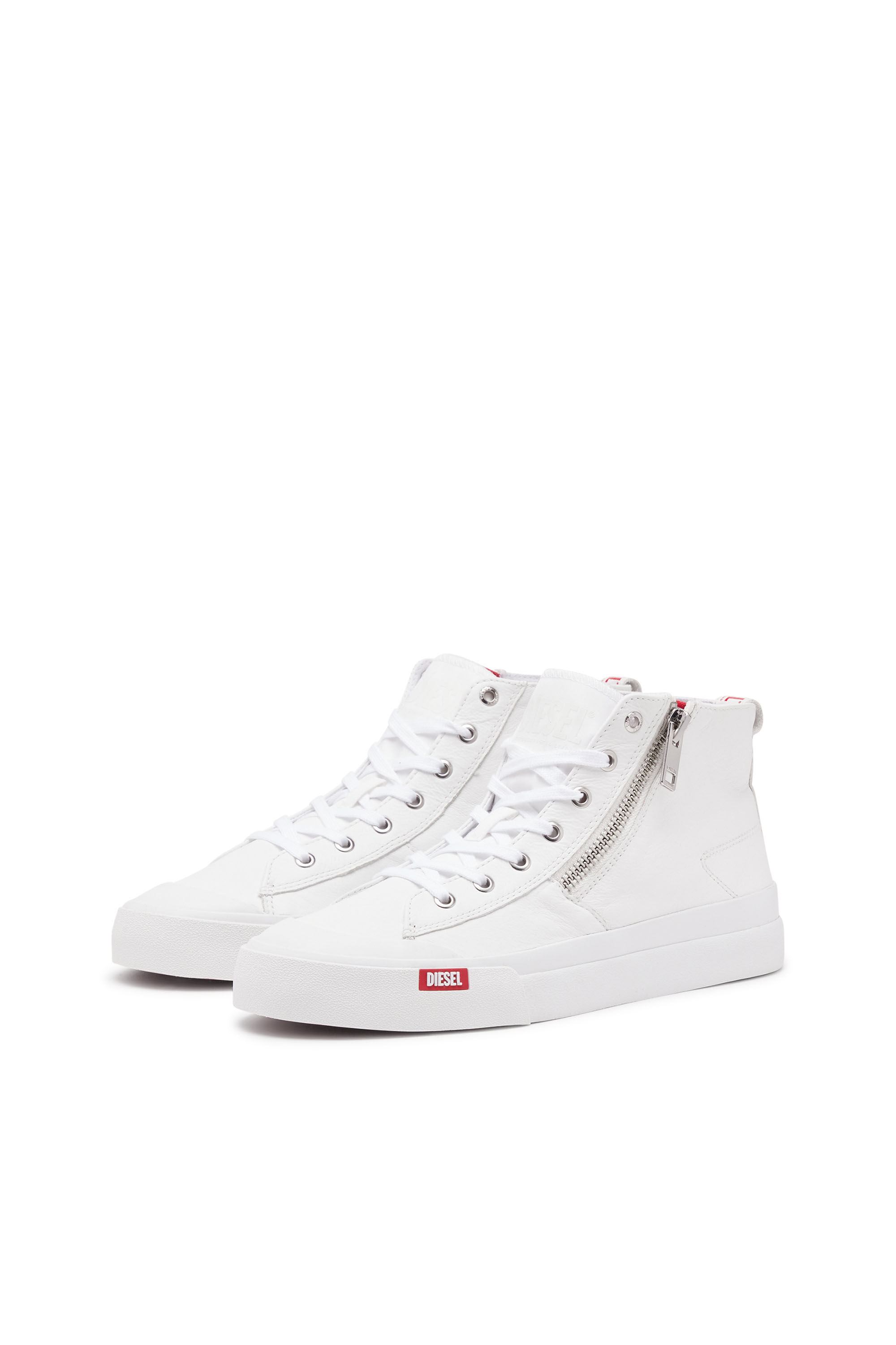 Men s S Athos Zip High top sneakers in premium leather S ATHOS