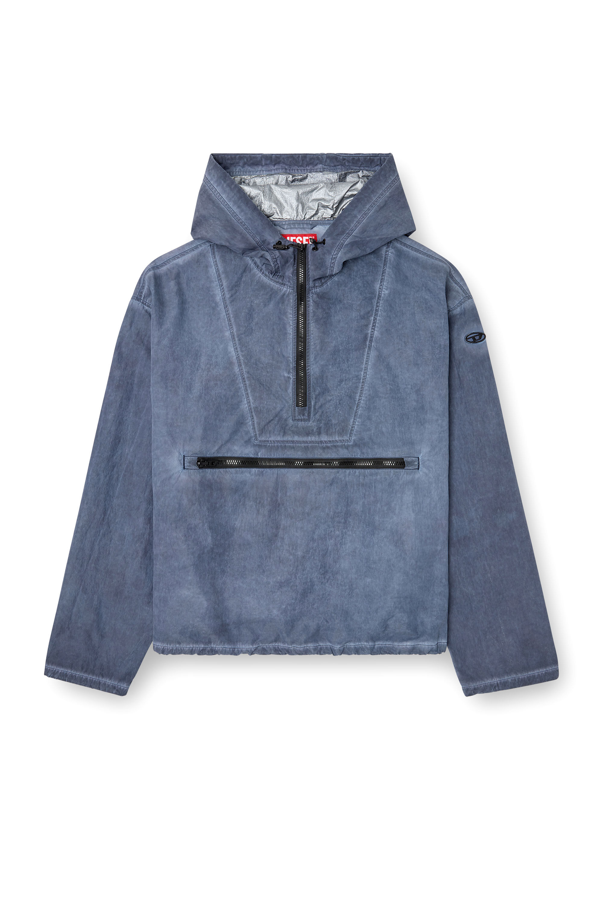 Diesel - J-NOODE-A, Male's Packable hooded anorak jacket in Blue - 2