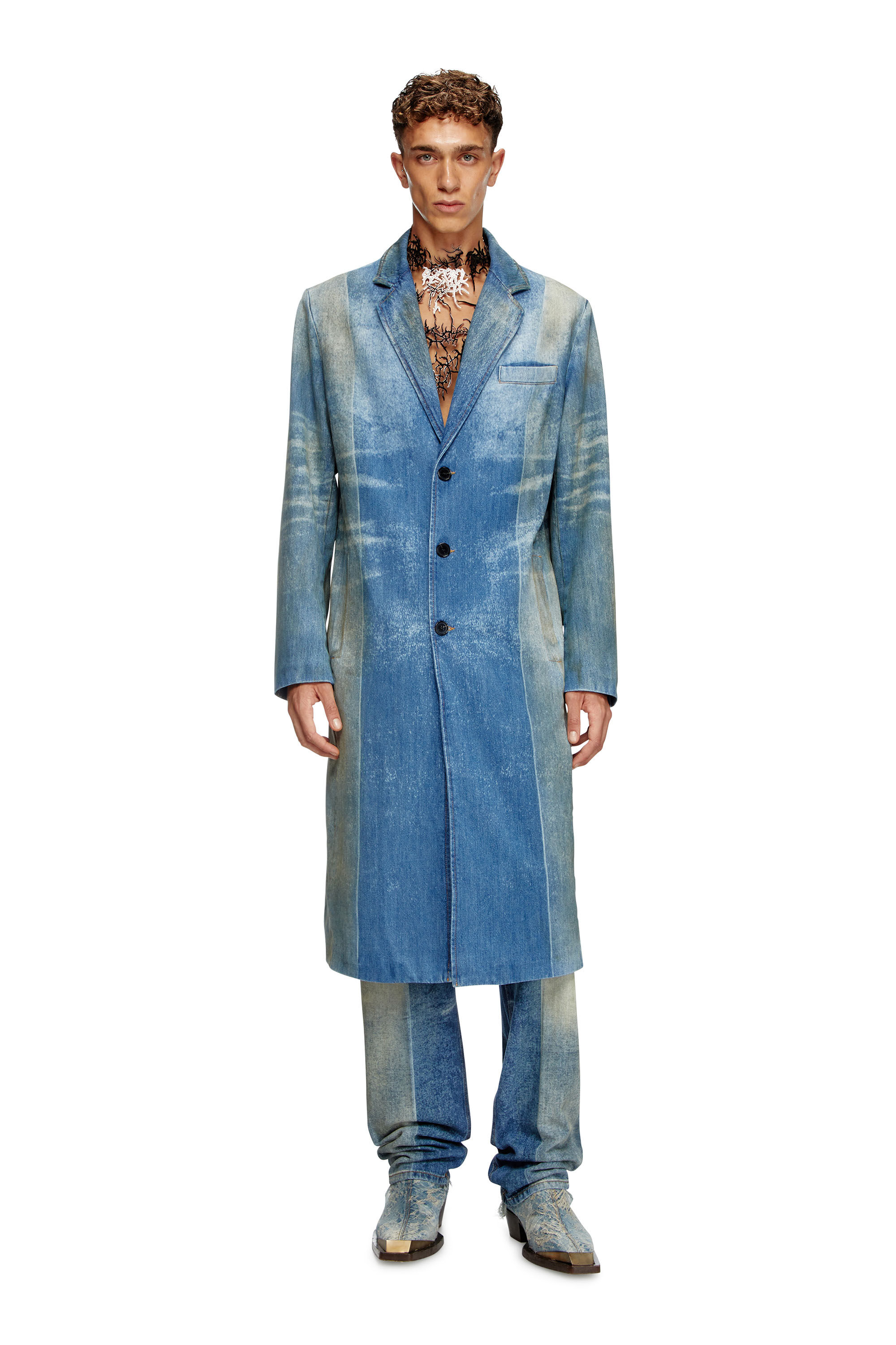 Jean coat with hood shop