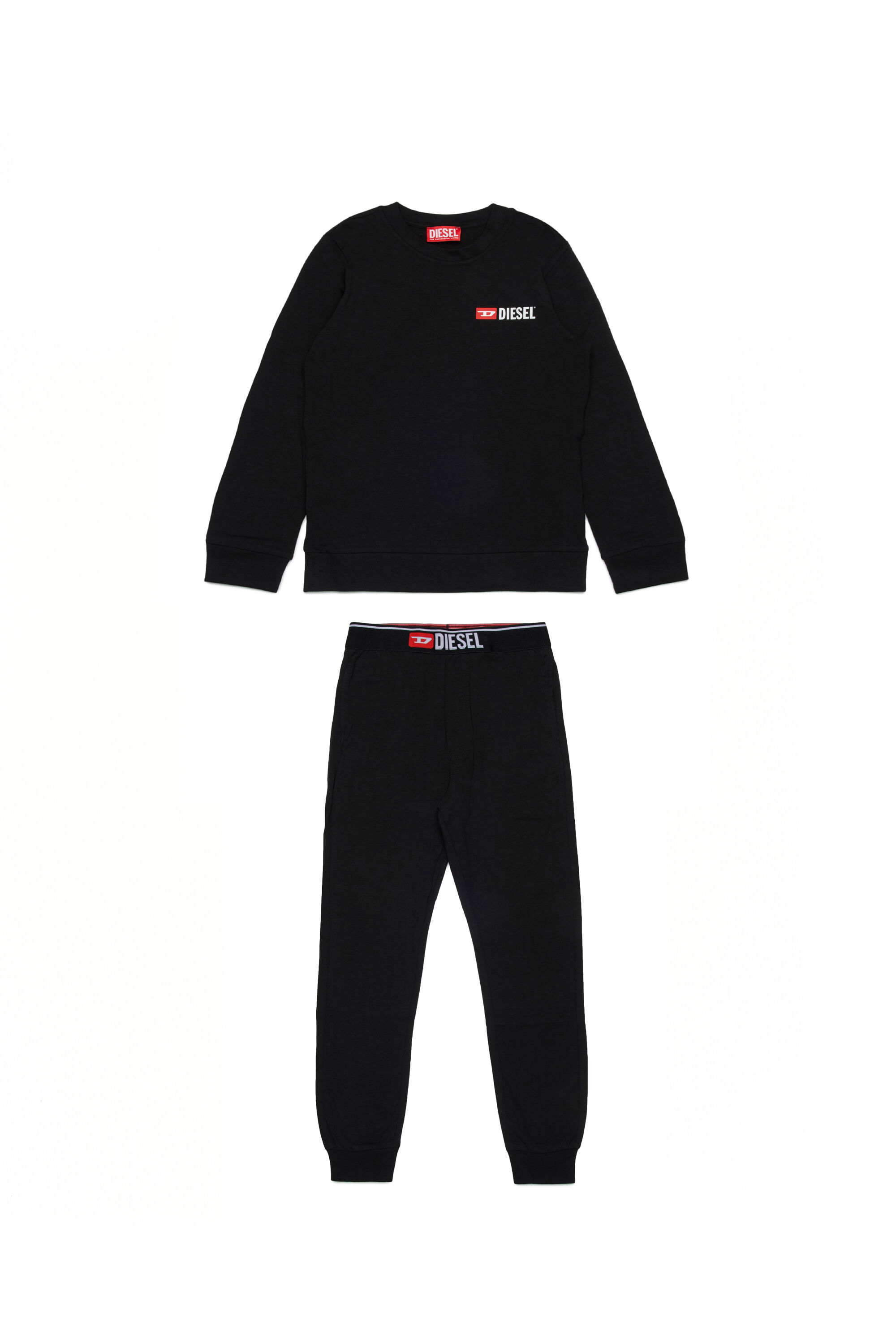 Diesel - UNPELIO, Male's Pyjama set with logo in Black - 1