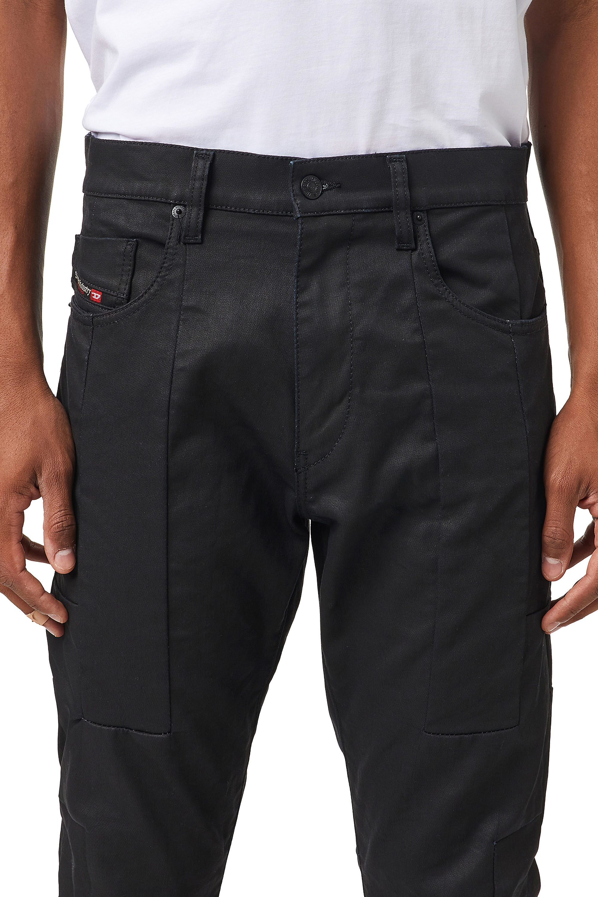 Diesel - D-Strukt JoggJeans® 069YH Slim, Black/Dark Grey - Image 5