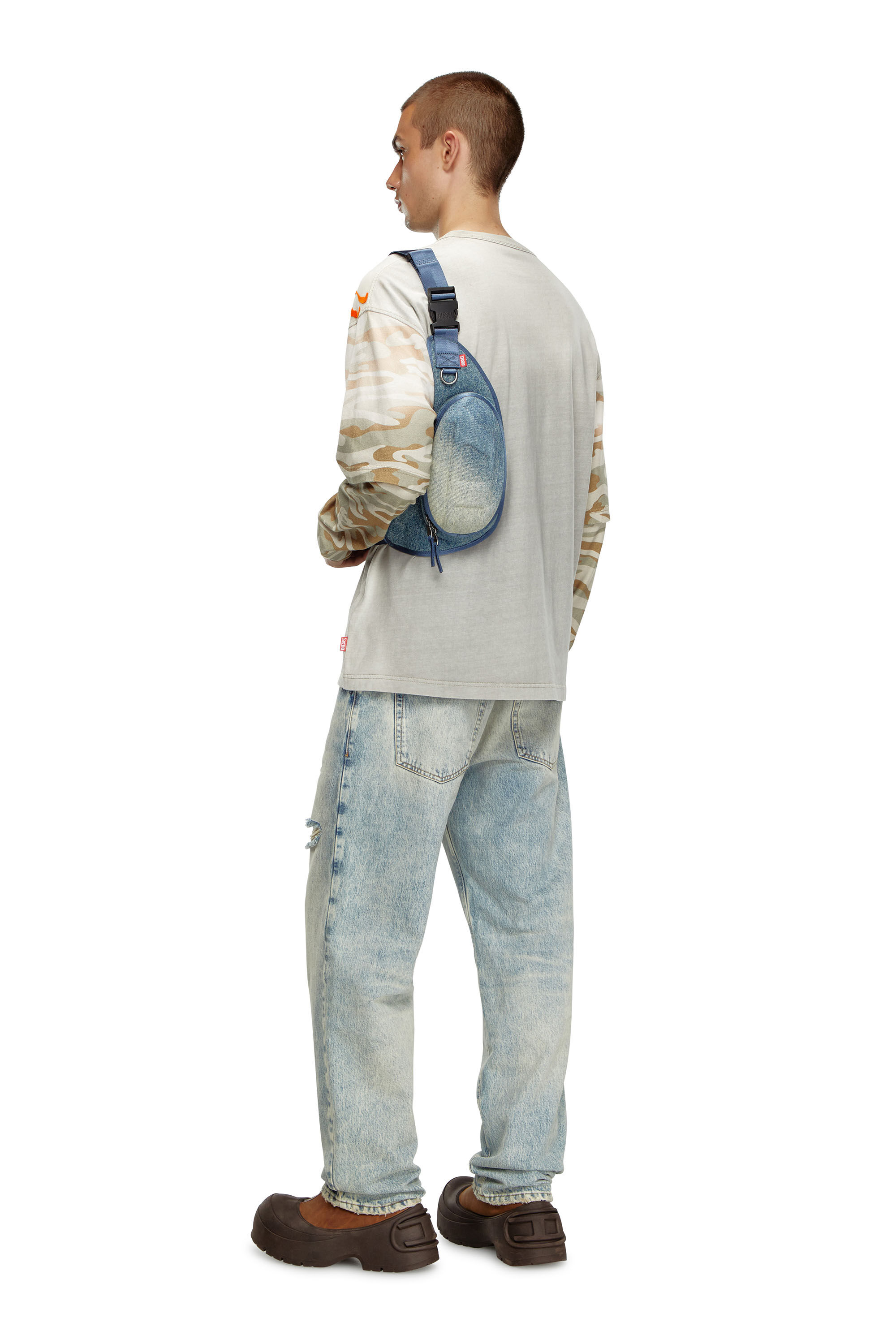 Diesel - 1DR-POD CROSSBODY, 1DR-Pod Crossbody - Sac à bandoulière en denim à coque rigide Homme in Polychrome - 6