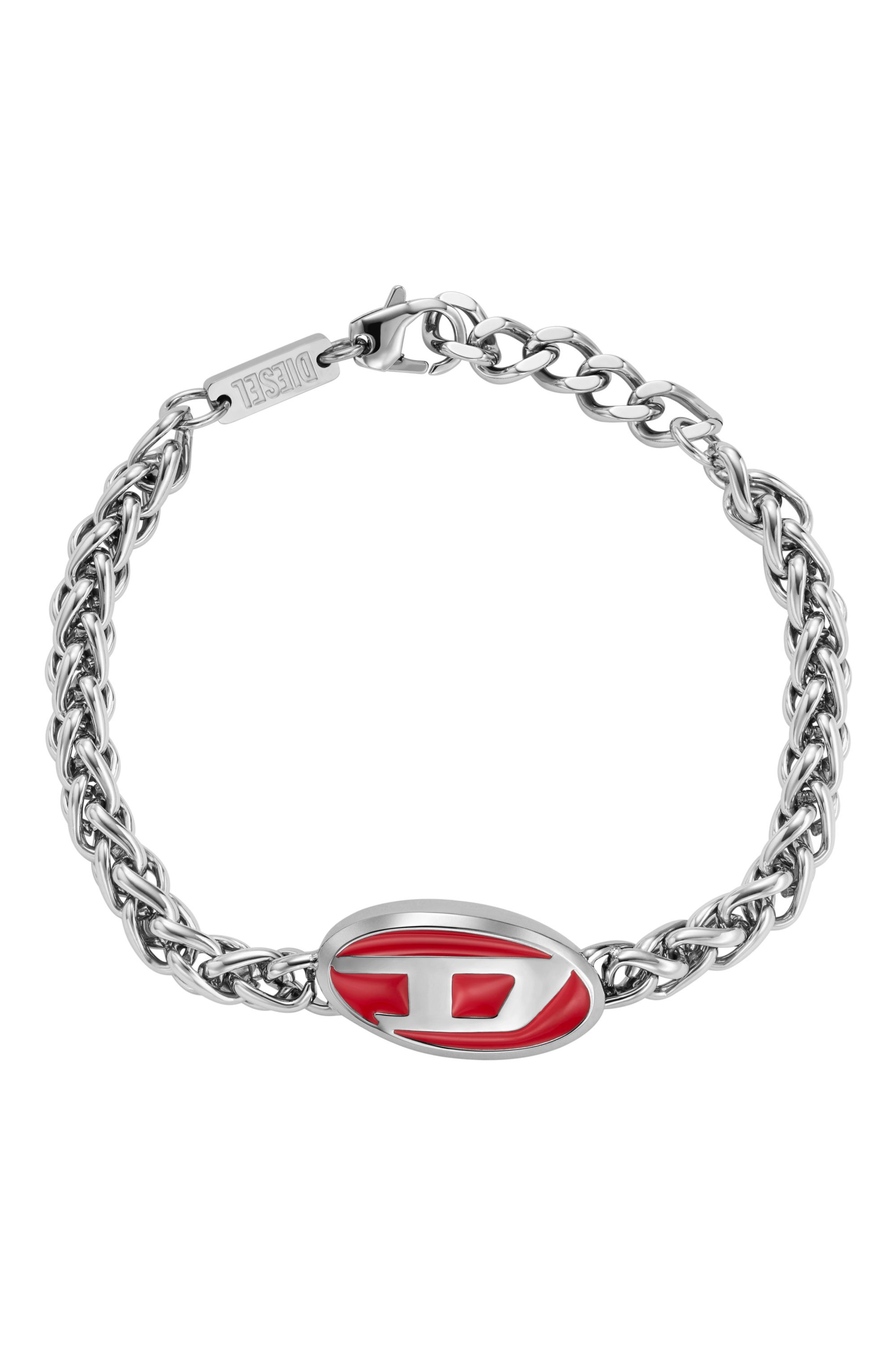 Diesel - DX1445, Bracelet chaîne en acier inoxydable Mixte in Gris argenté - 1