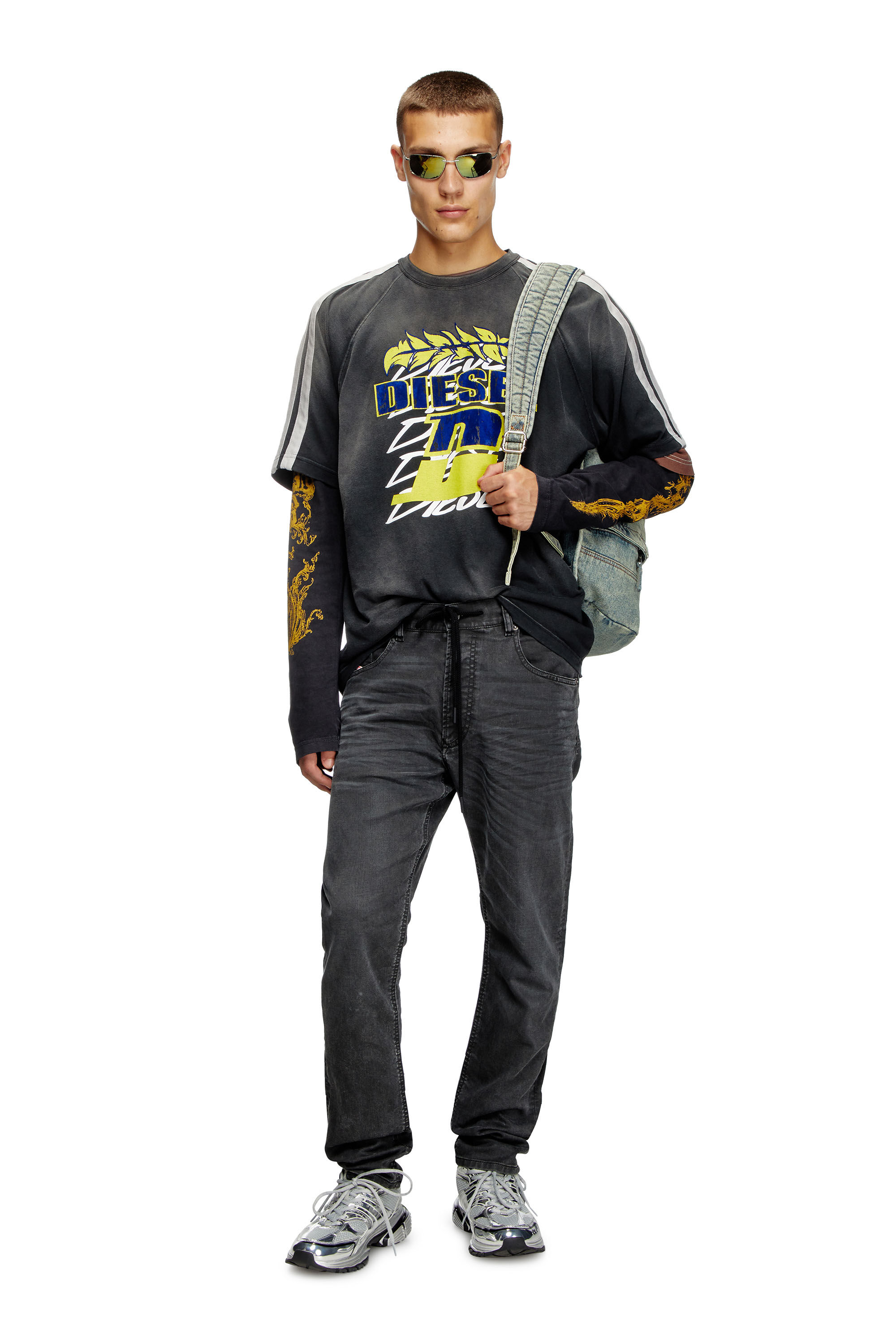 Diesel - Male's Regular 2030 D-Krooley Joggjeans® 09J75, Black - 1