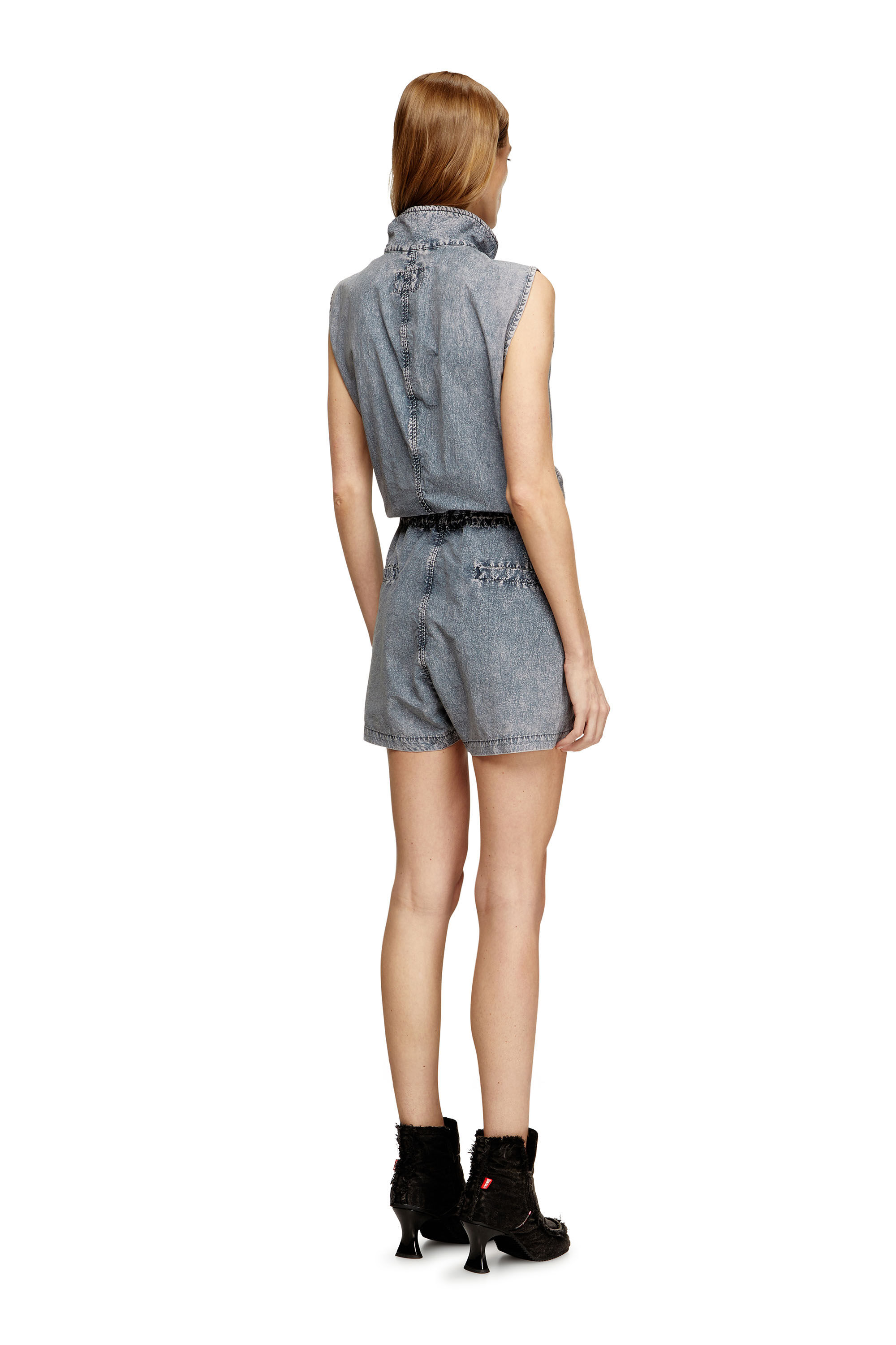 Diesel - J-ANNET, Female's Playsuit in treated nylon in Light Blue - 4