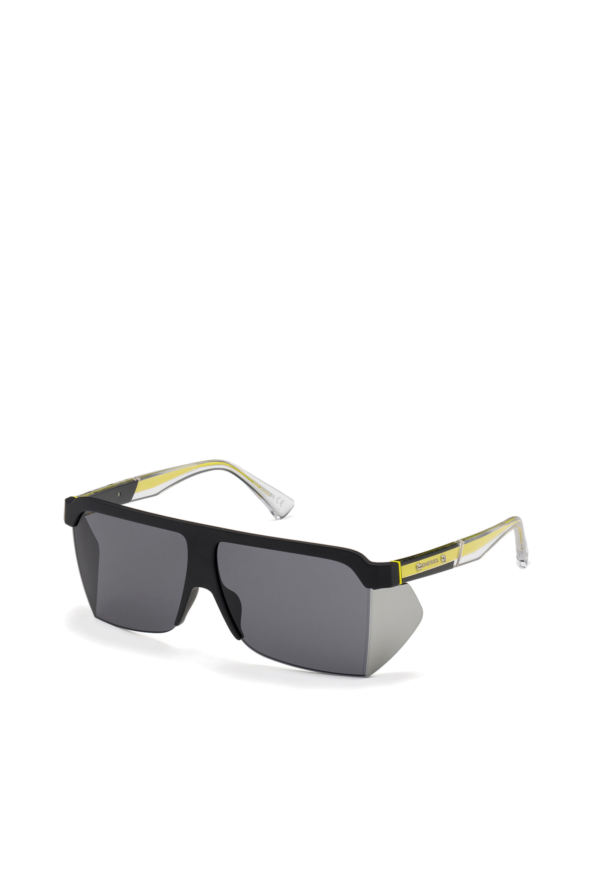 Diesel - DL0319, Male's Wraparound glasess in acetate and metal in Black - 2